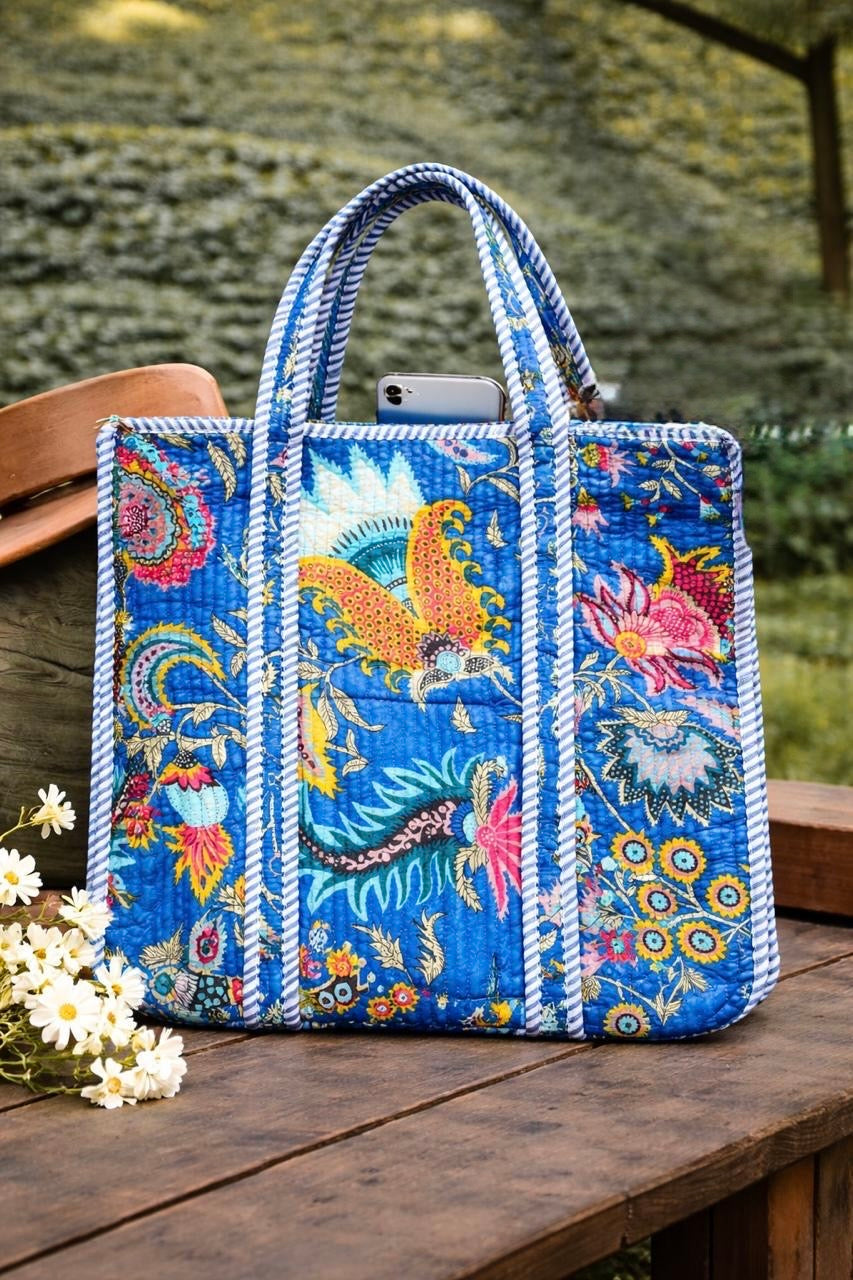 Pure cotton quilted bags (14x16 inches)