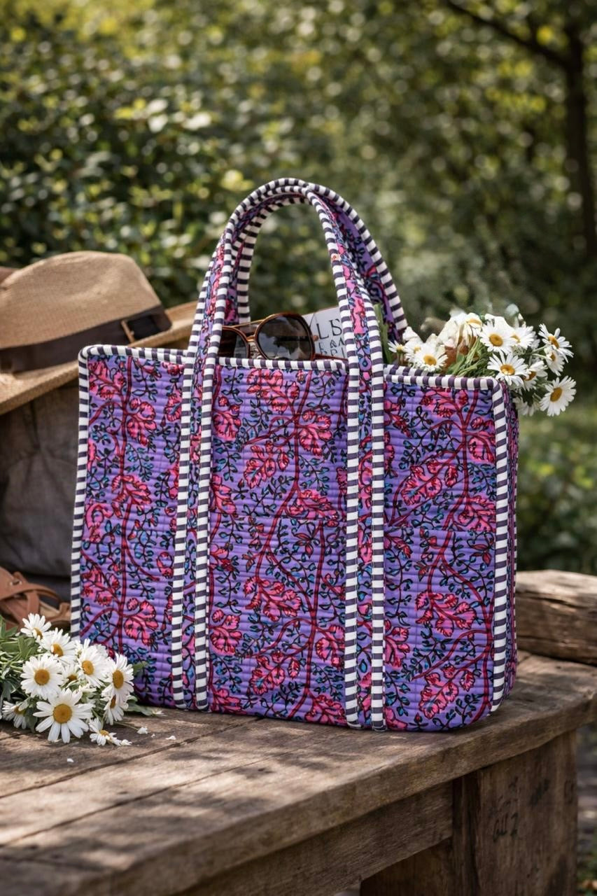 Pure cotton quilted bags (14x16 inches)