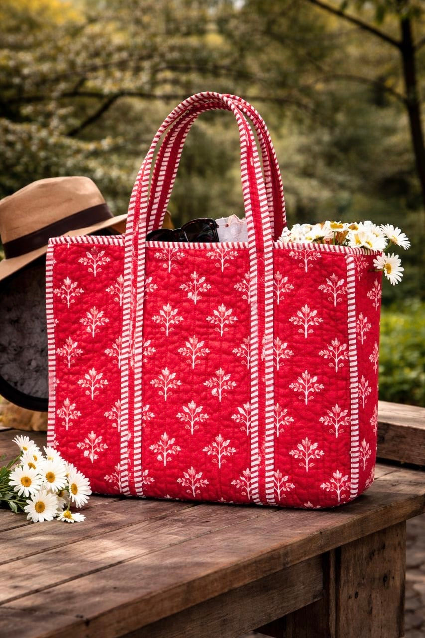 Pure cotton quilted bags (14x16 inches)