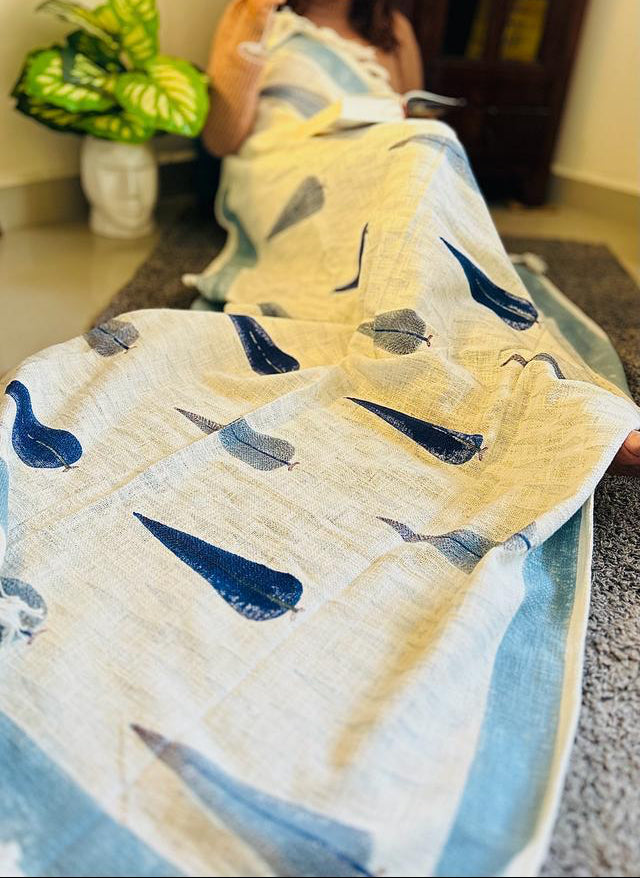 Pure cotton TNT slub hand-block printed sofa throws (4x6 feet)