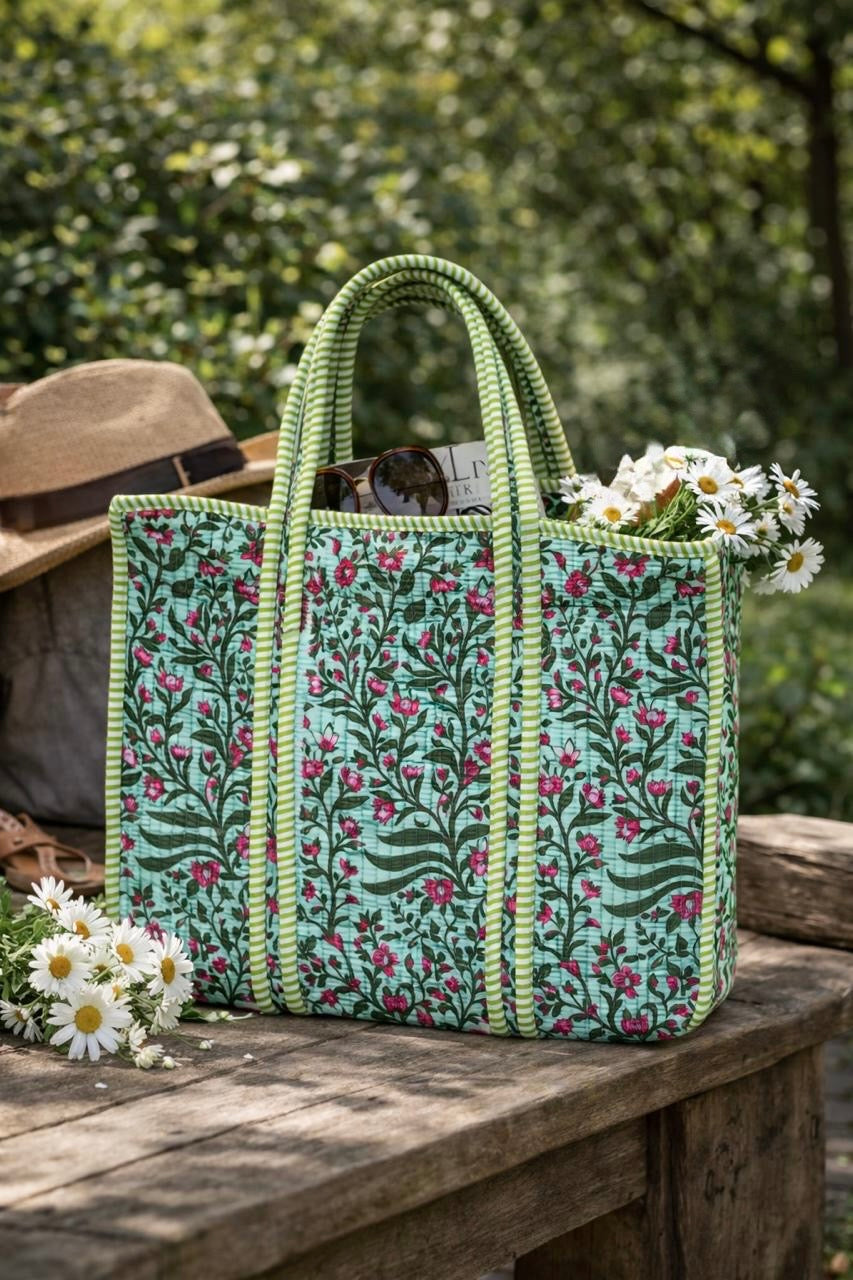 Pure cotton quilted bags (14x16 inches)