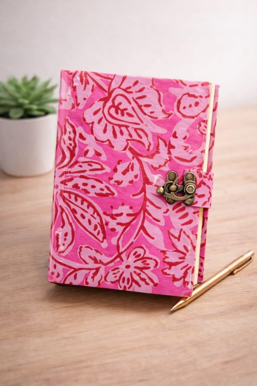 Handmade block printed journals 5x7 inches (200 pages)