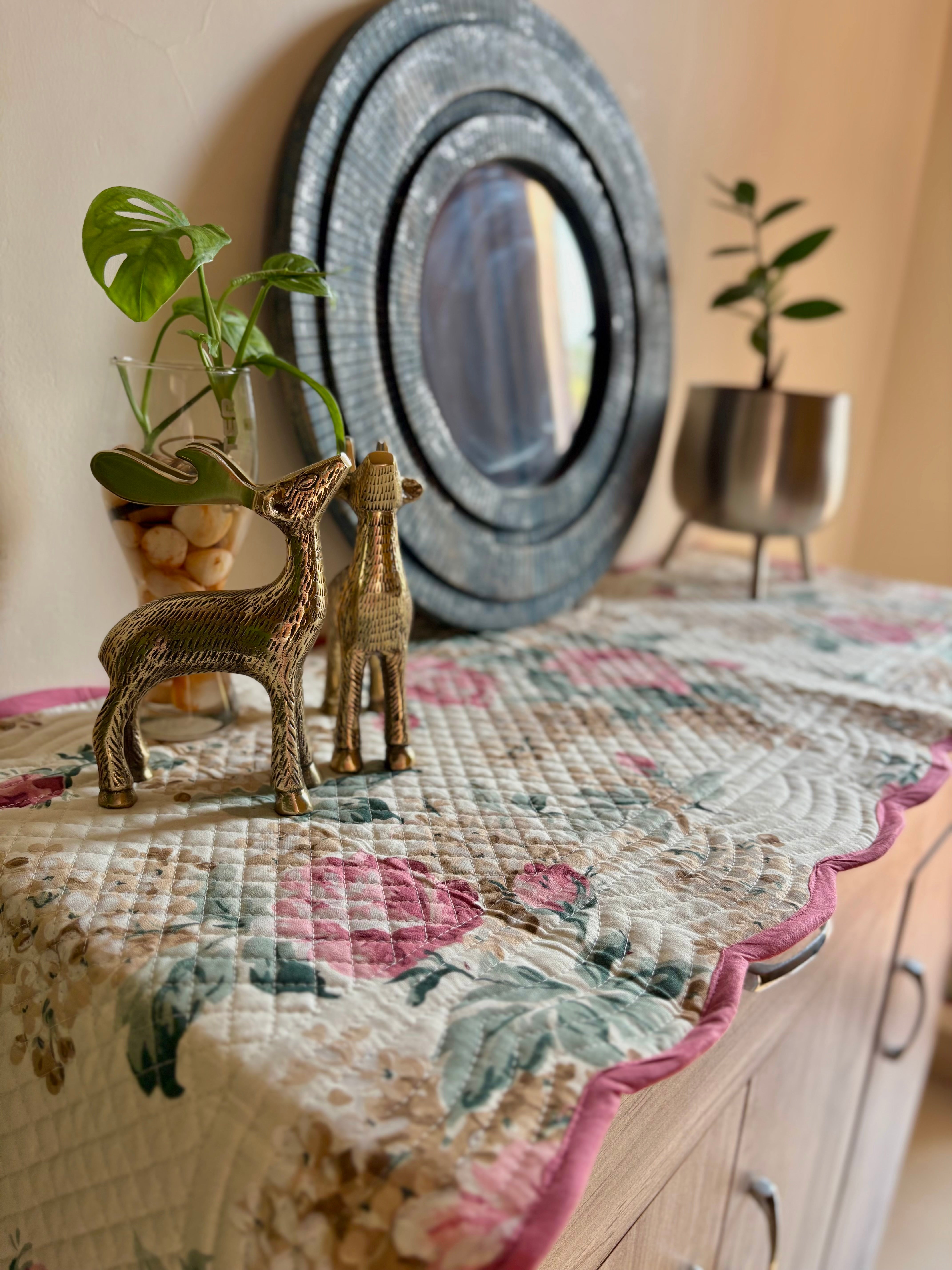 Pure cotton quilted table runners for 4 and 6 seater dining tables