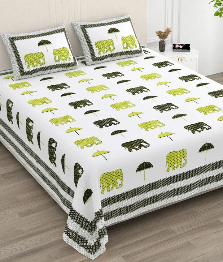 Pure cotton Super King size double bedsheets (108x108 inches / 9x9 feet and above)