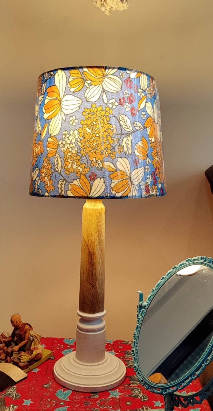 The slender multi coloured table lamp