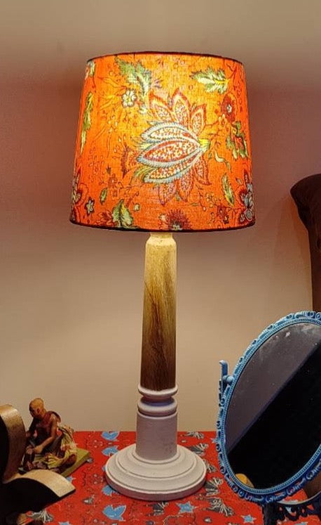 The slender multi coloured table lamp