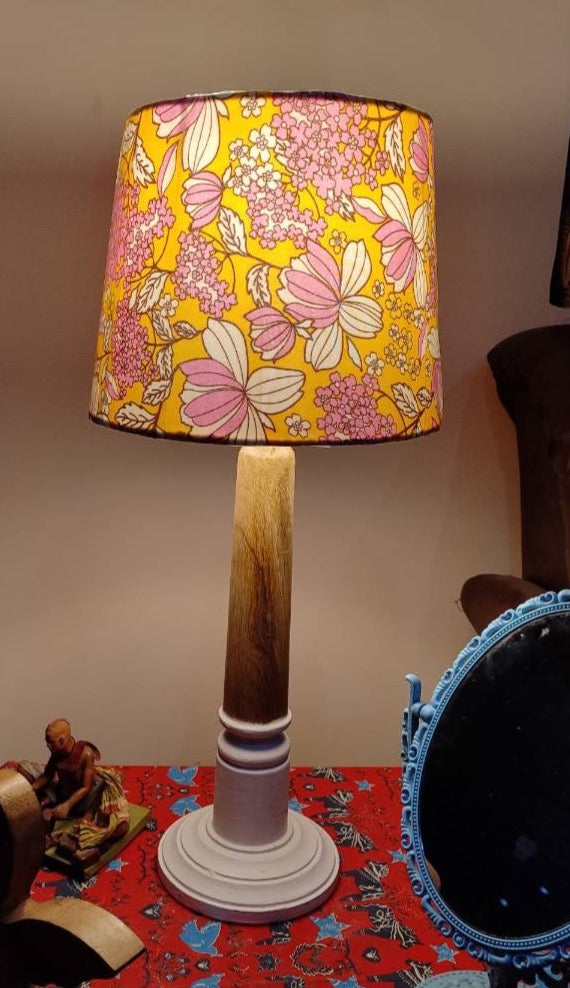 The slender multi coloured table lamp