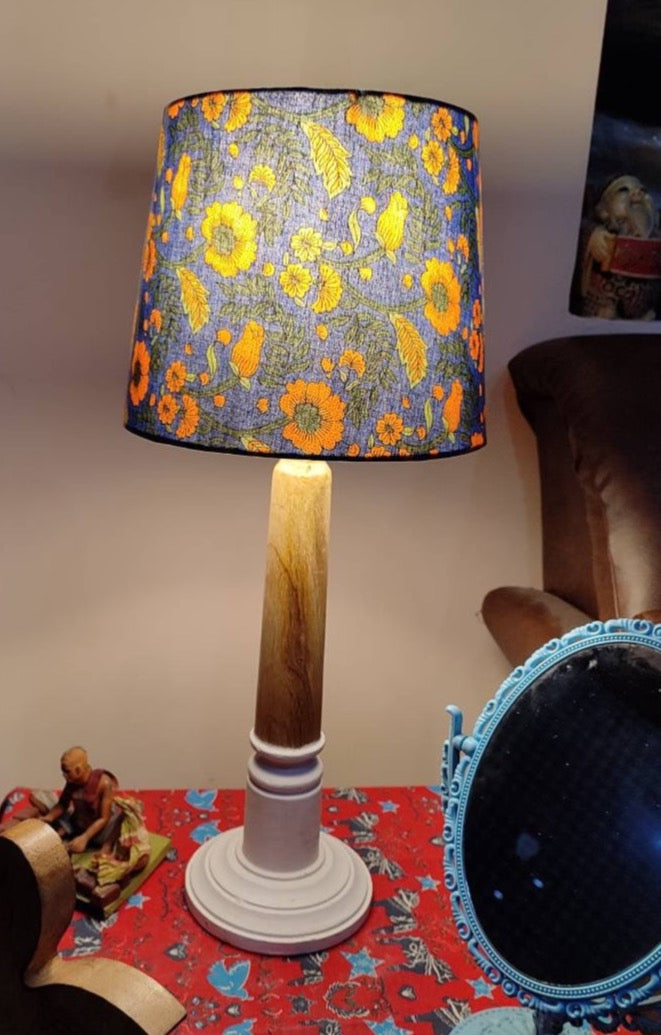 The slender multi coloured table lamp