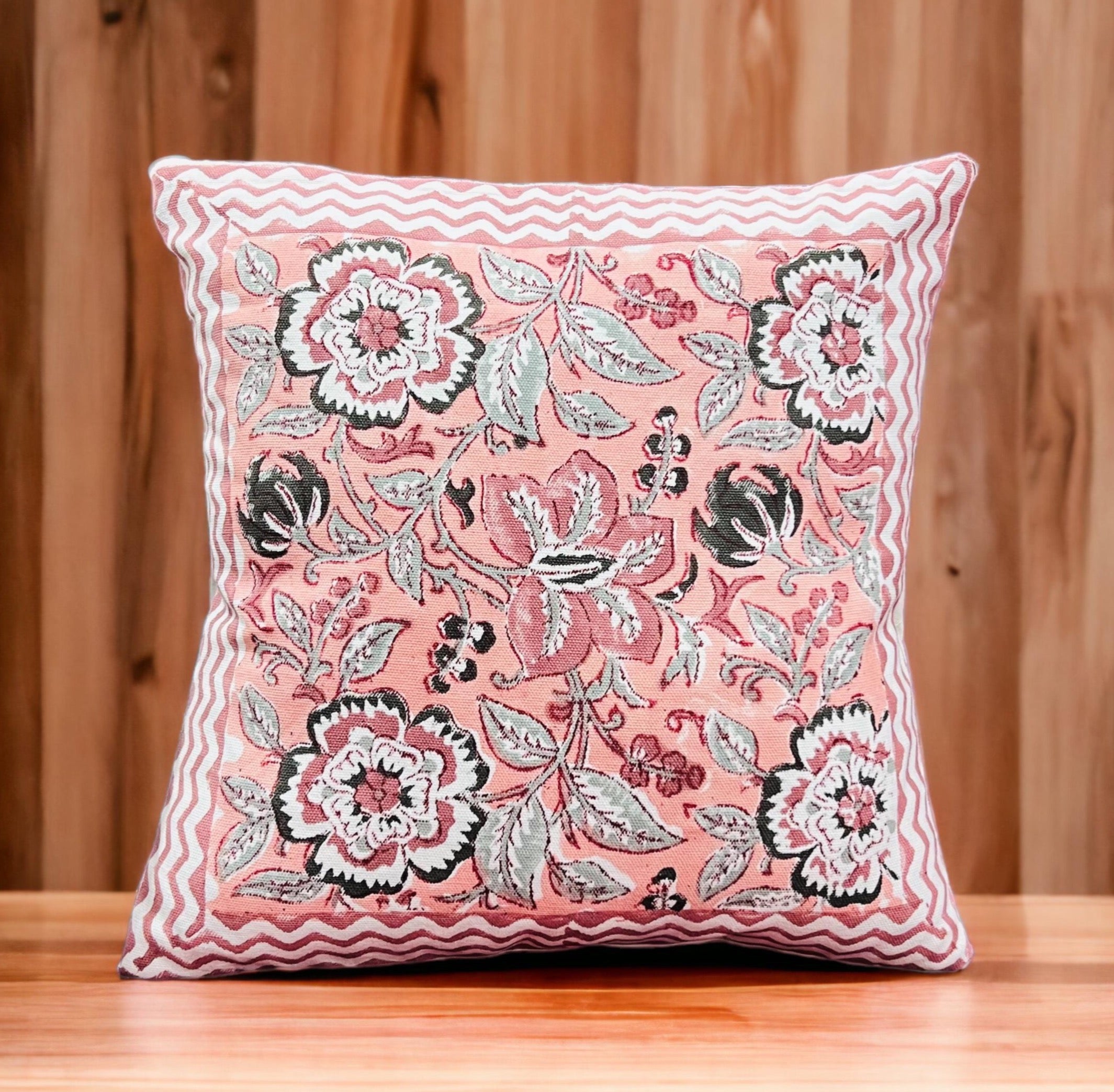 Pure cotton hand block printed cushion covers (Set of 5)