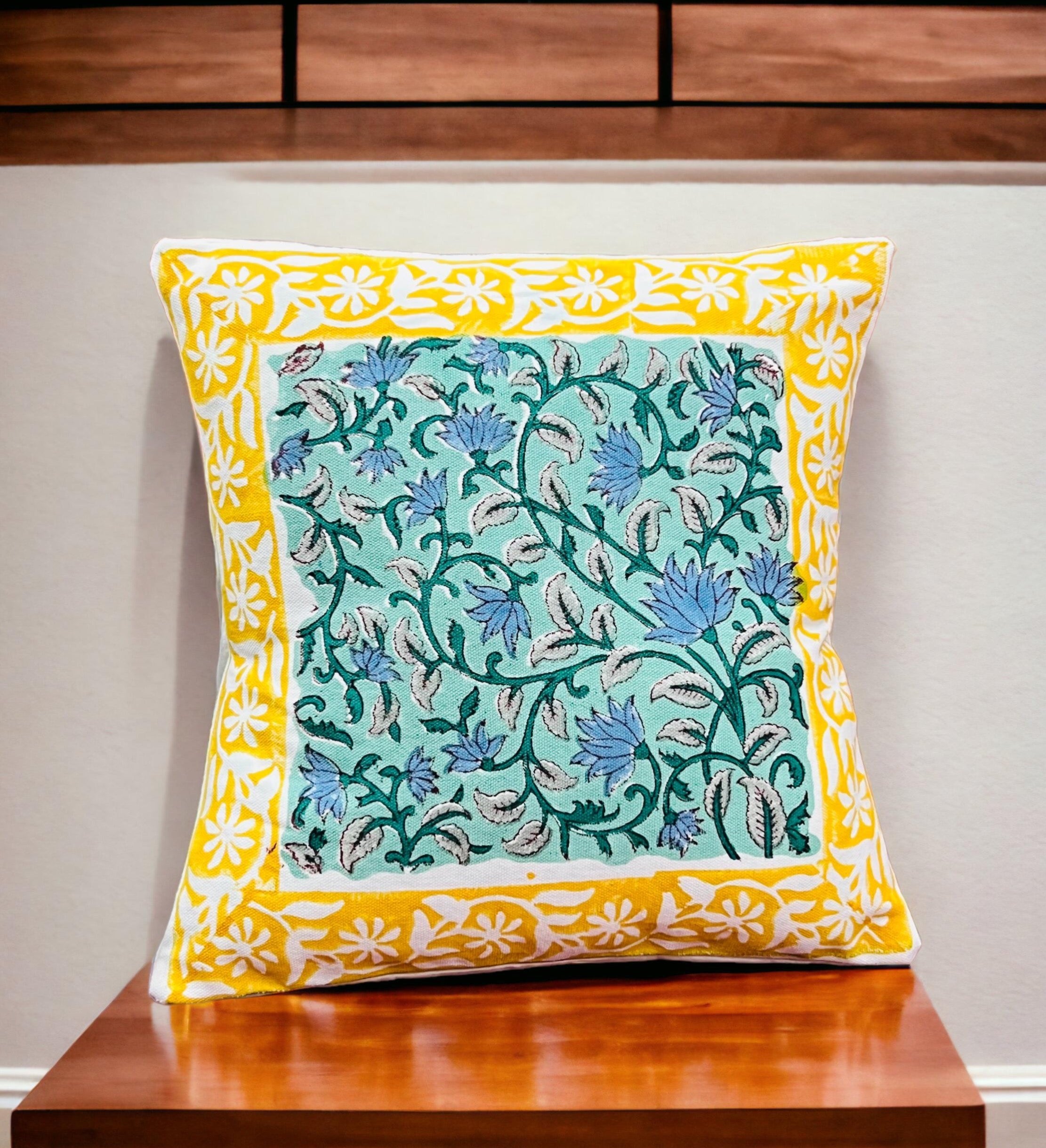 Pure cotton hand block printed cushion covers (Set of 5)