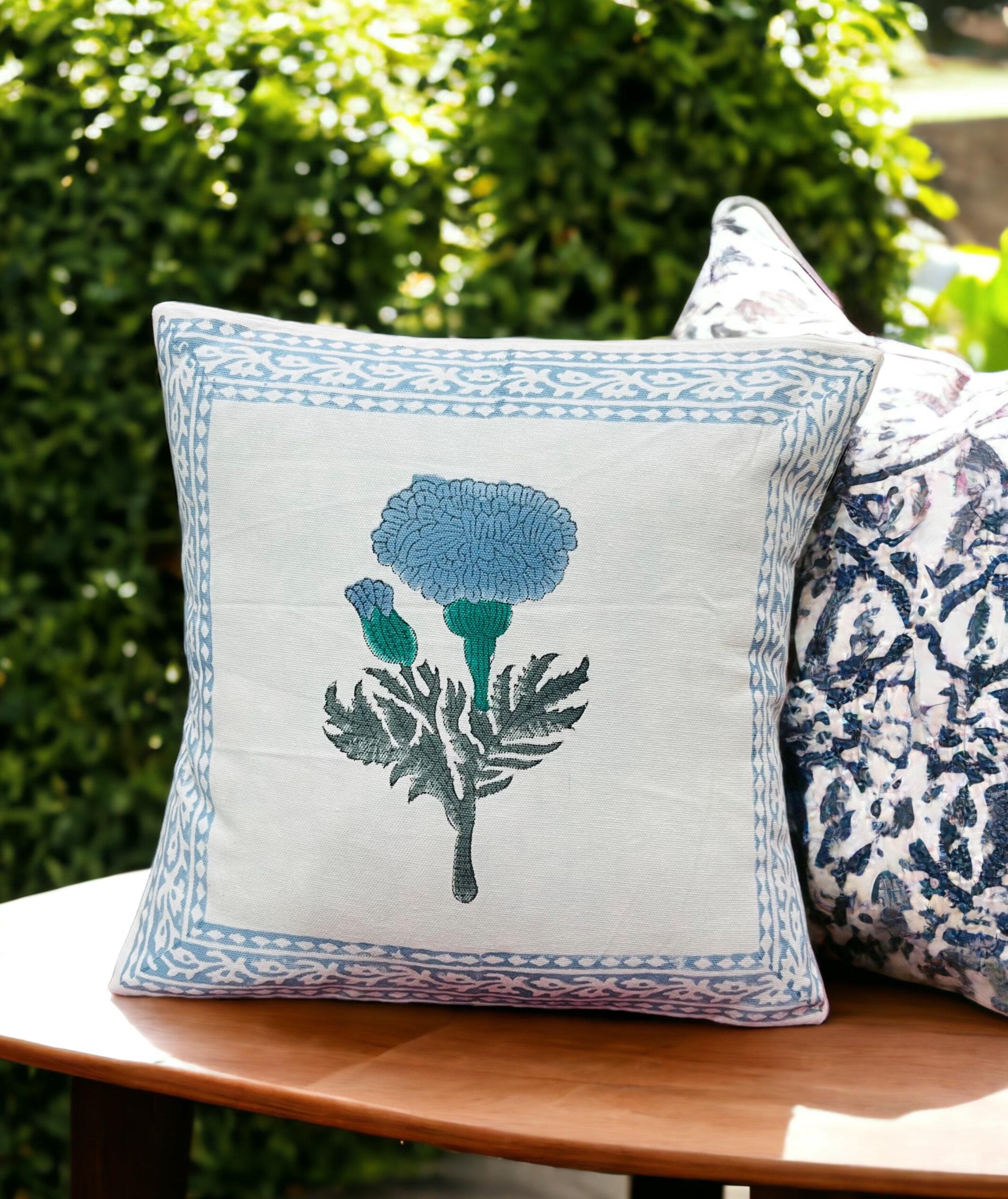 Pure cotton hand block printed cushion covers (Set of 5)