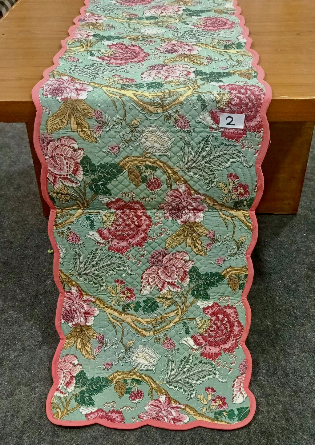 Pure cotton quilted table runners for 4 and 6 seater dining tables