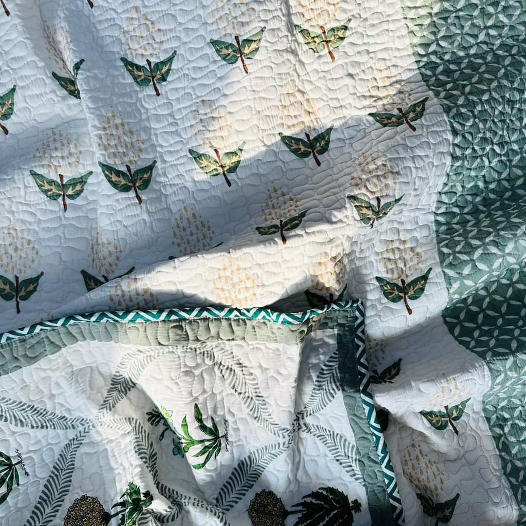 Pure cotton quilted single dohar (60 x 90 inches)