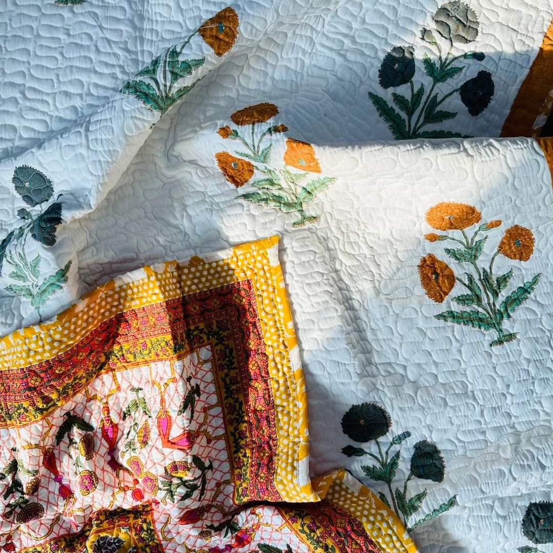 Pure cotton quilted single dohar (60 x 90 inches)