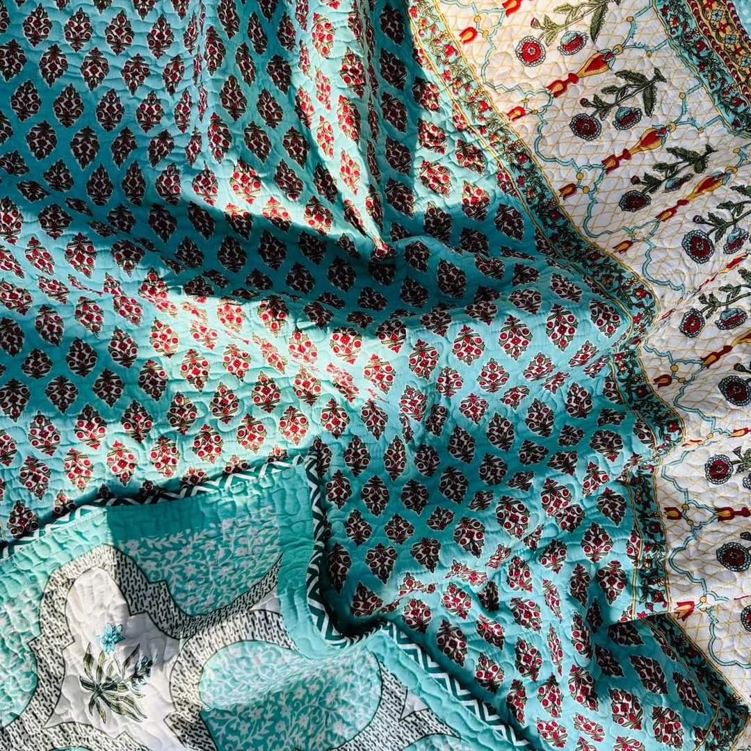 Pure cotton quilted single dohar (60 x 90 inches)