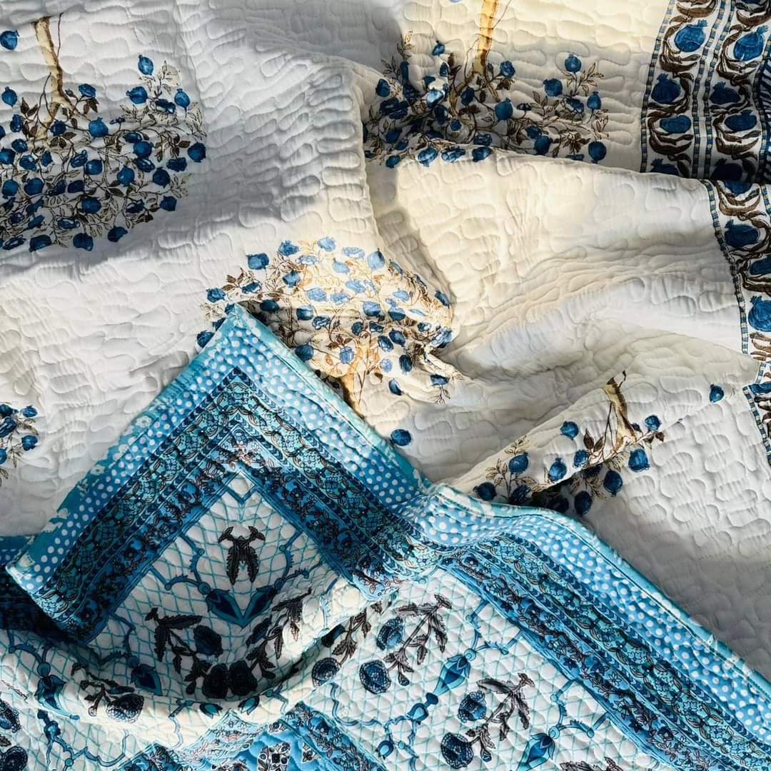 Pure cotton quilted single dohar (60 x 90 inches)