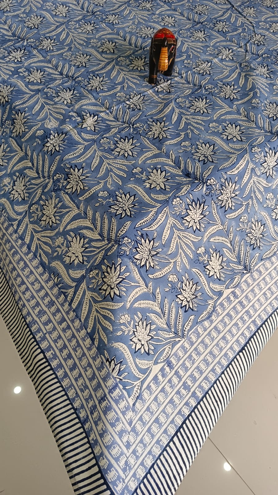 Pure cotton hand-block printed table covers for 6 seater dining tables (60x90 inches)