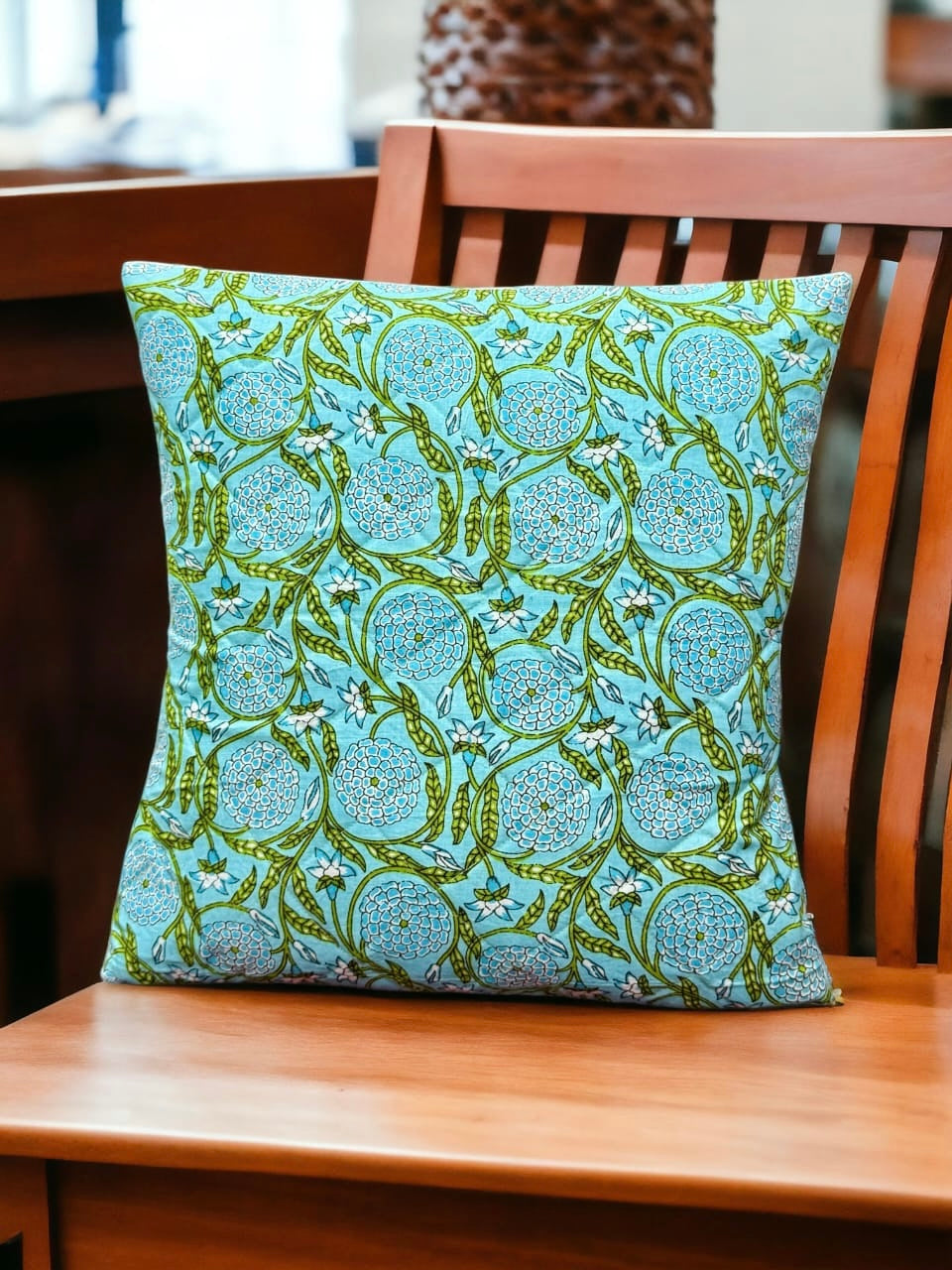 Pure cotton screen printed quilted cushion covers