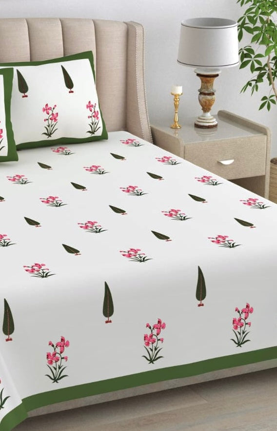 Pure cotton quilted single bedcover without pillow cover (60 x 90 inches)