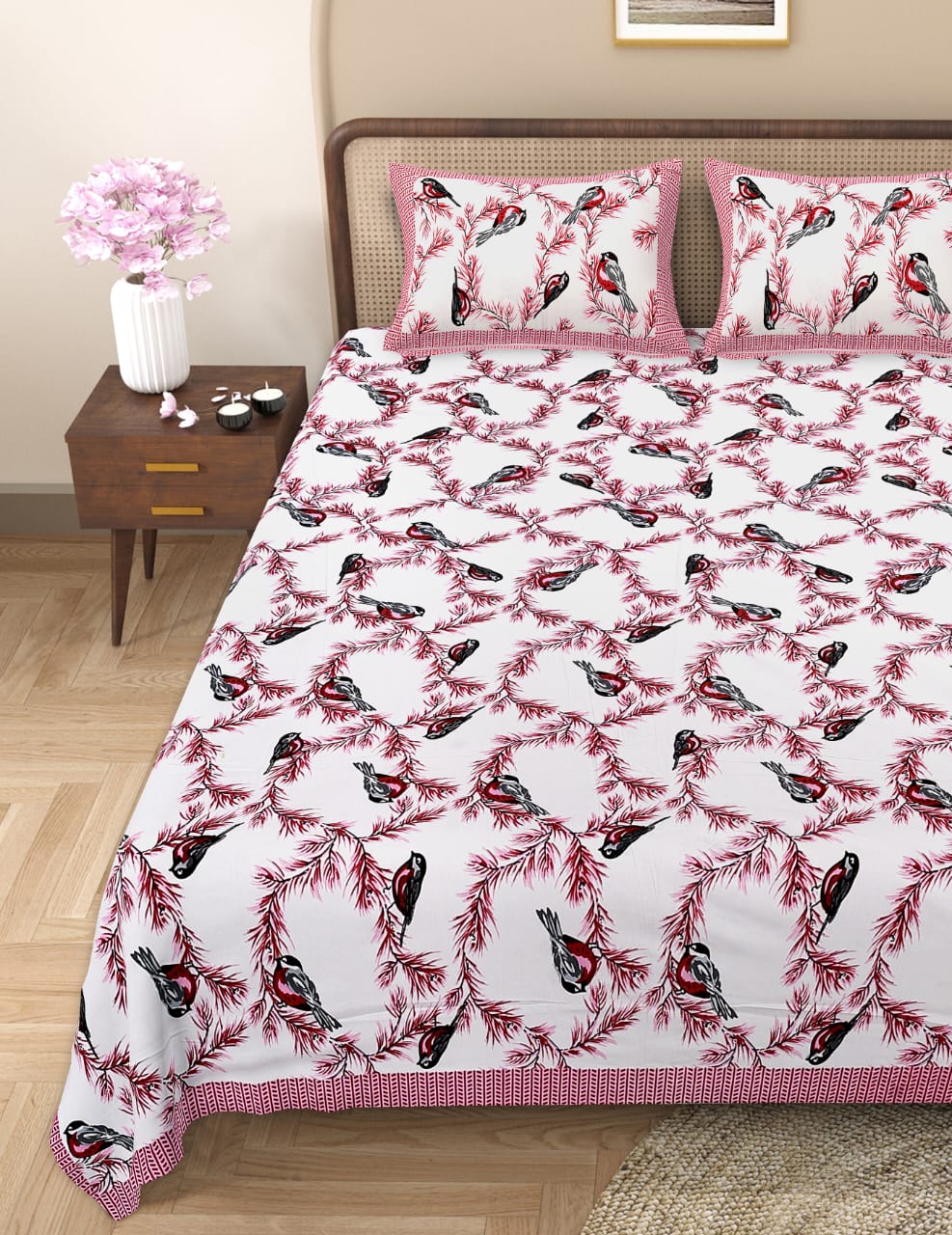 Pure cotton queen size bedsheets below 1000/-