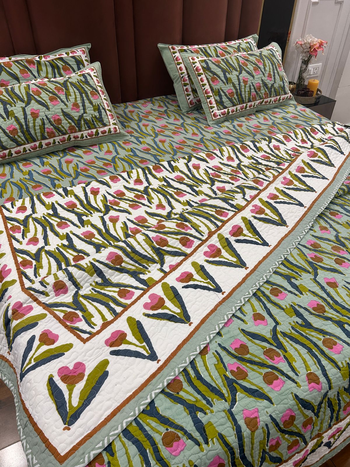 Pure cotton 4 piece king size double bedding set