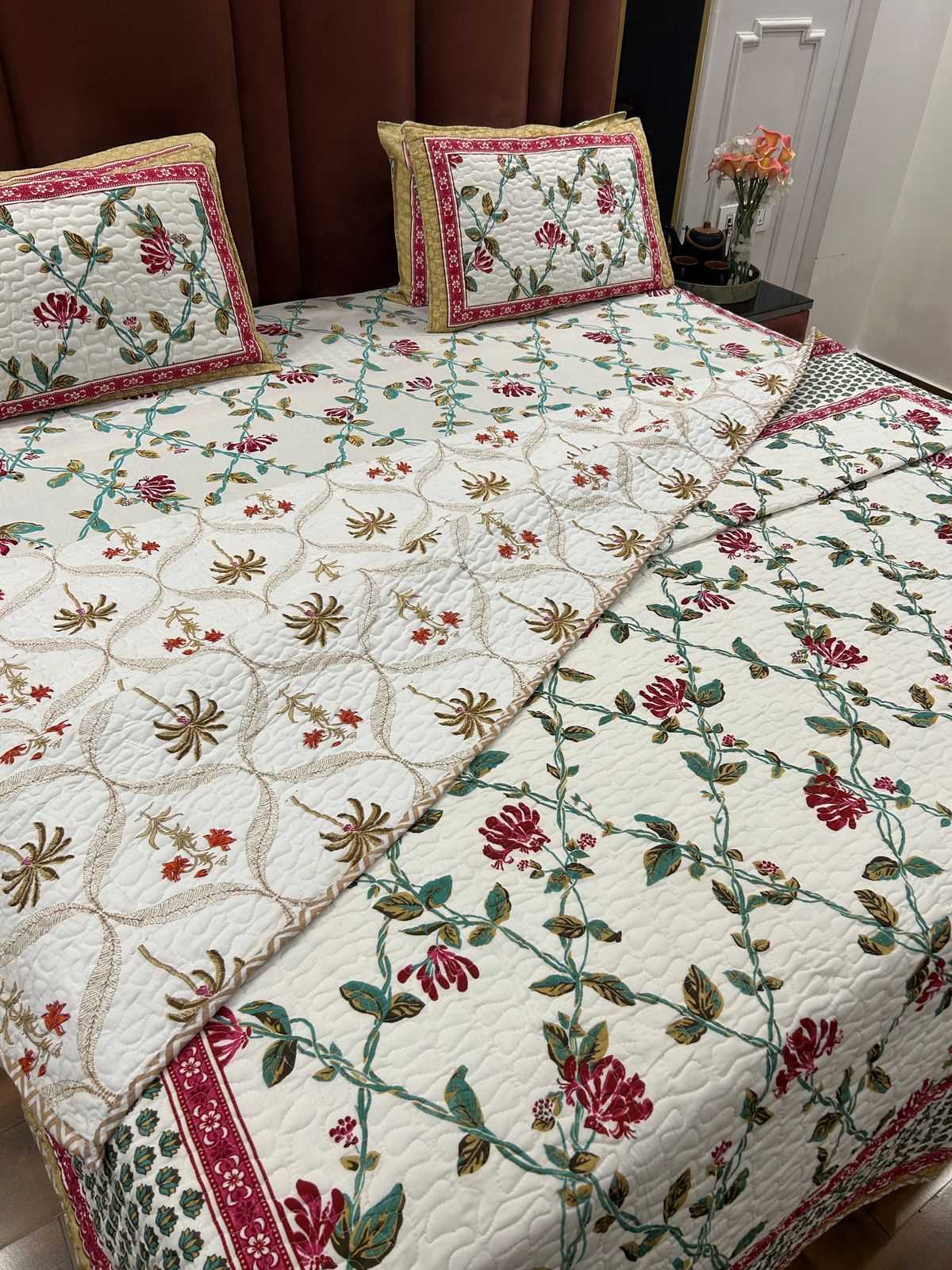 Pure cotton 4 piece king size double bedding set