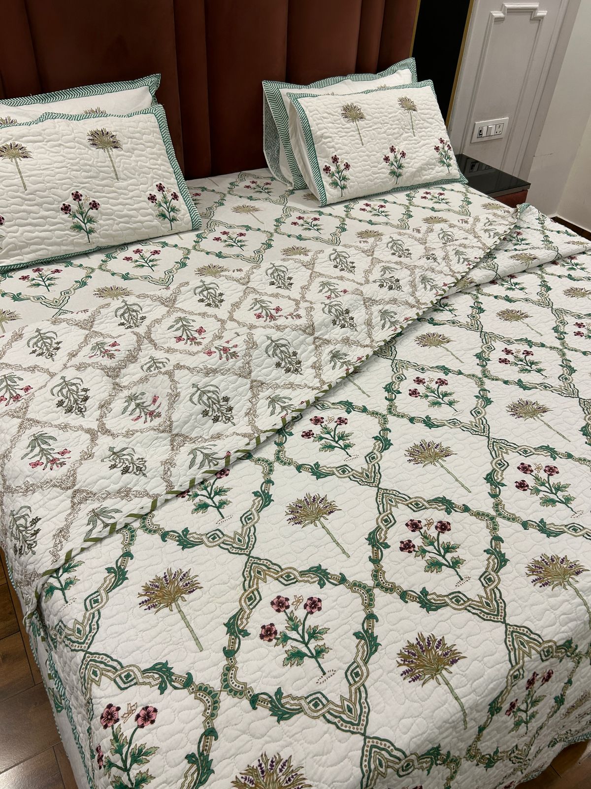 Pure cotton 4 piece king size double bedding set