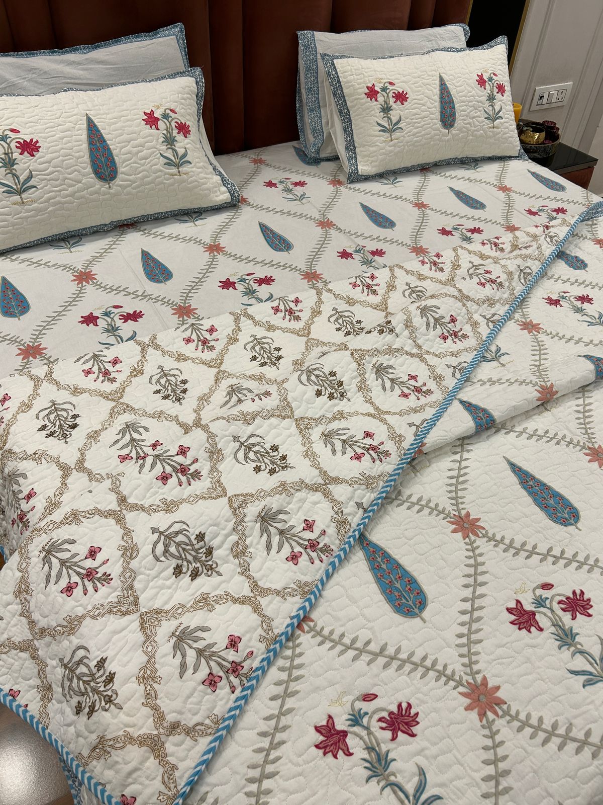 Pure cotton 4 piece king size double bedding set