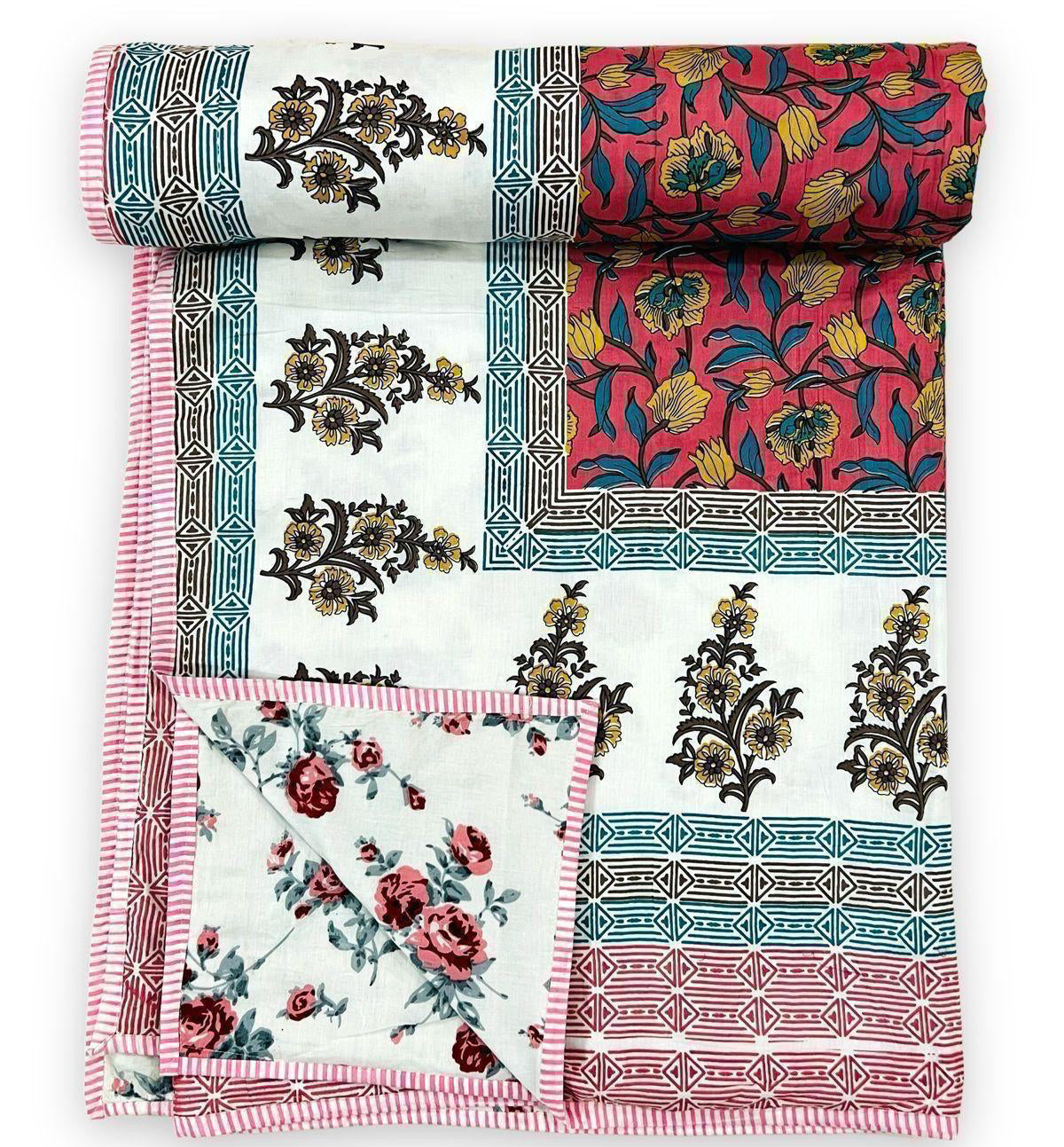 Pure cotton triple layered double dohars (90x108 inches)