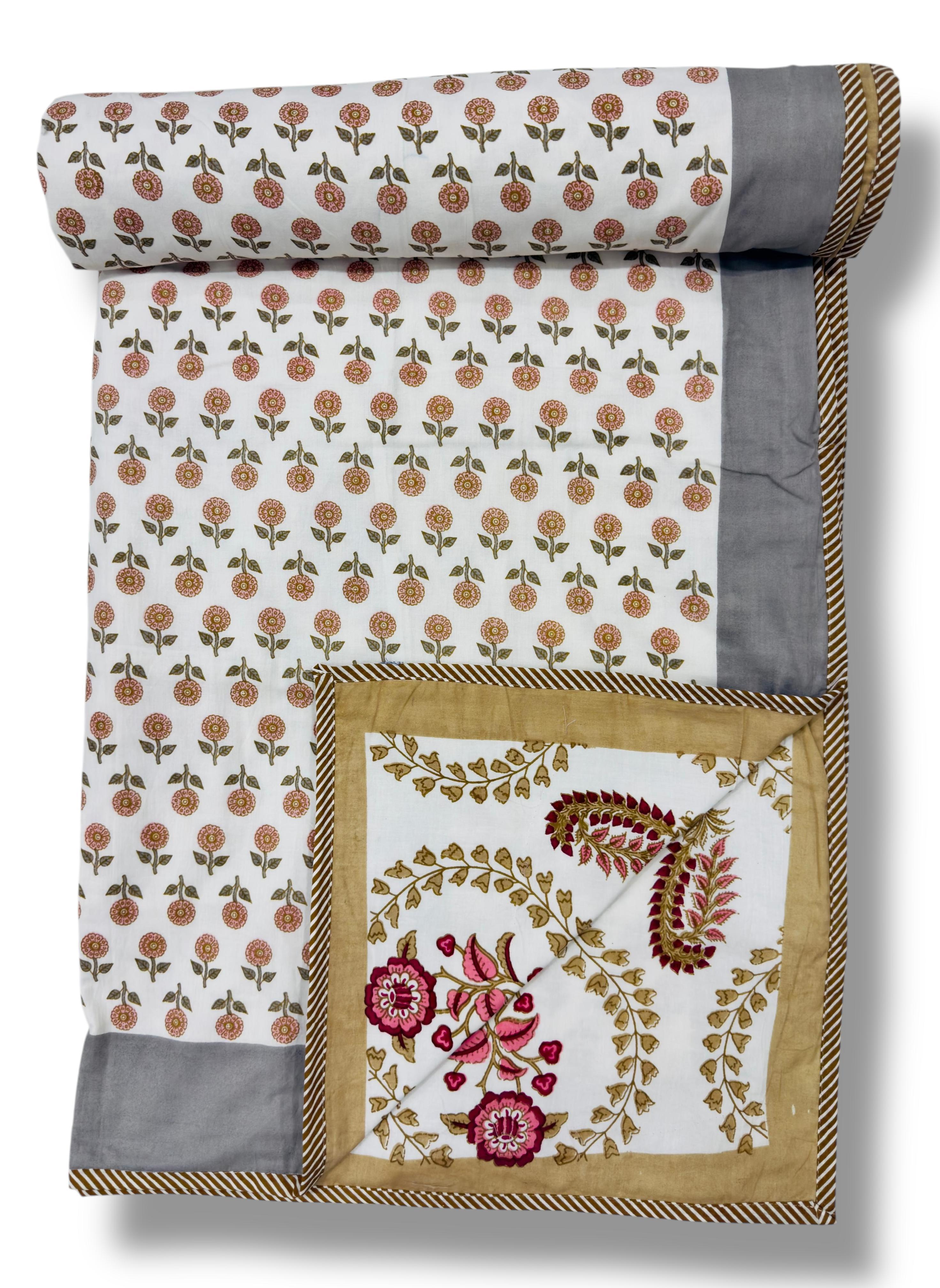 Pure cotton triple layered double dohars (90x108 inches)
