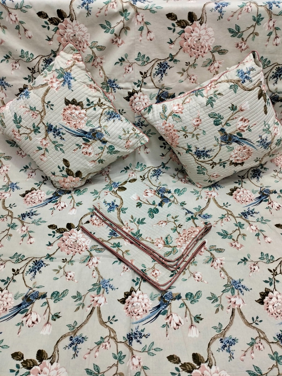 5 piece pure cotton king size bedding combo