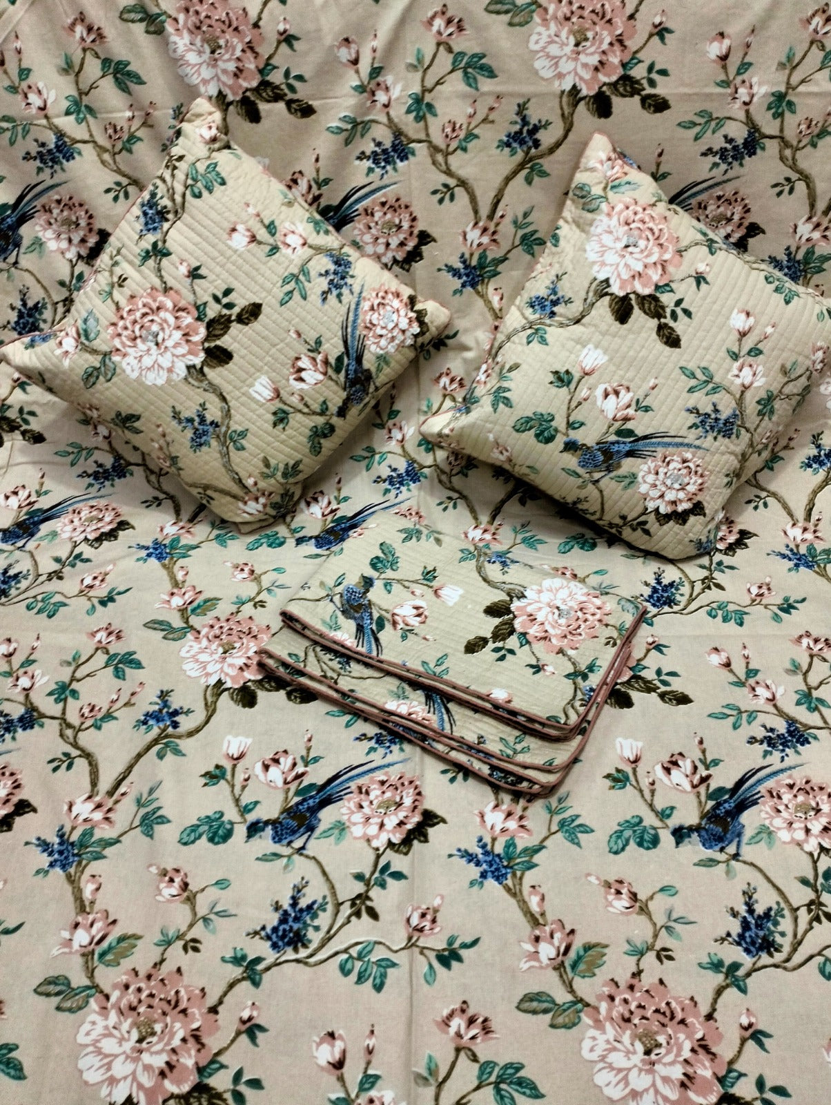 5 piece pure cotton king size bedding combo