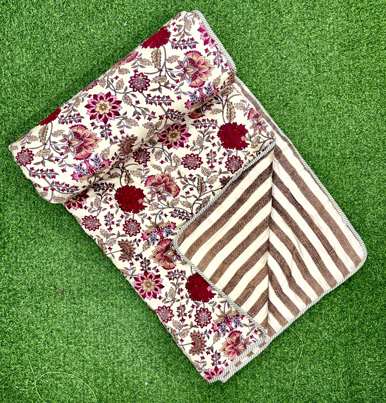 Pure cotton screen printed single AC quilts