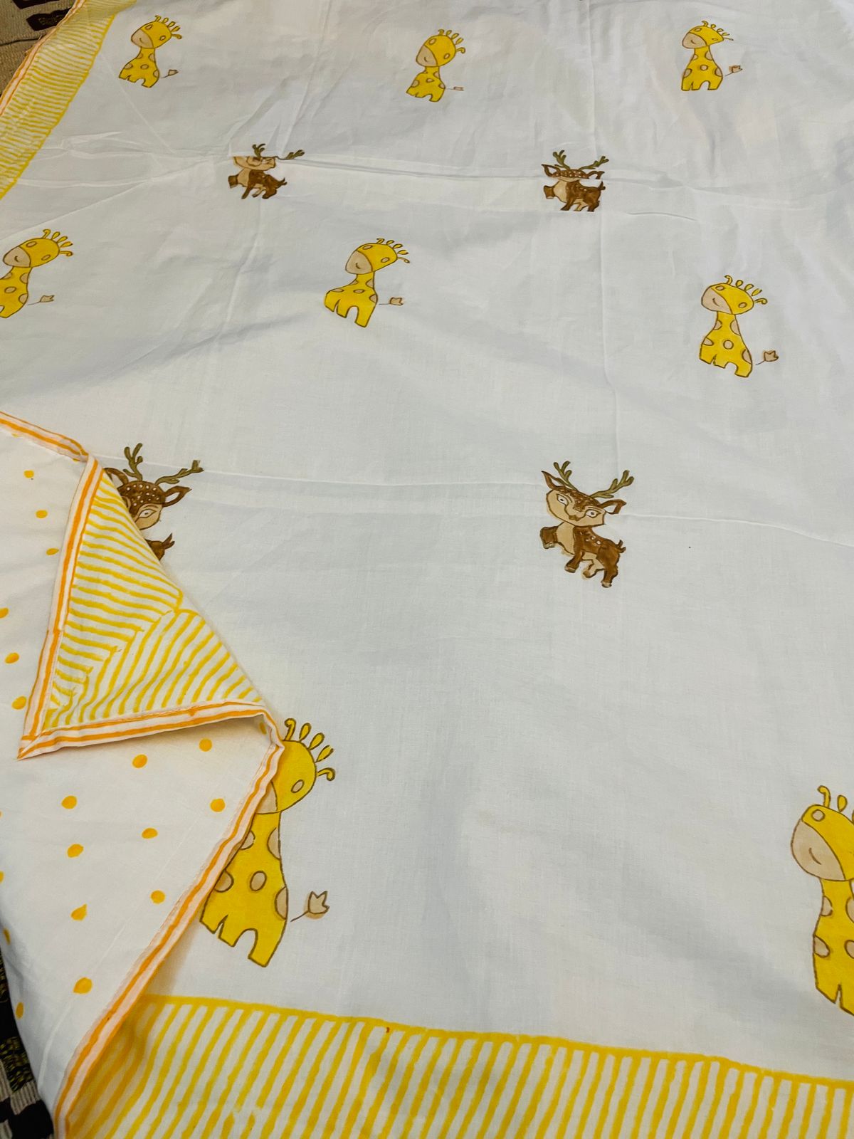 Pure mulmul cotton baby dohars - 40x60 inches (0 to 3 years)