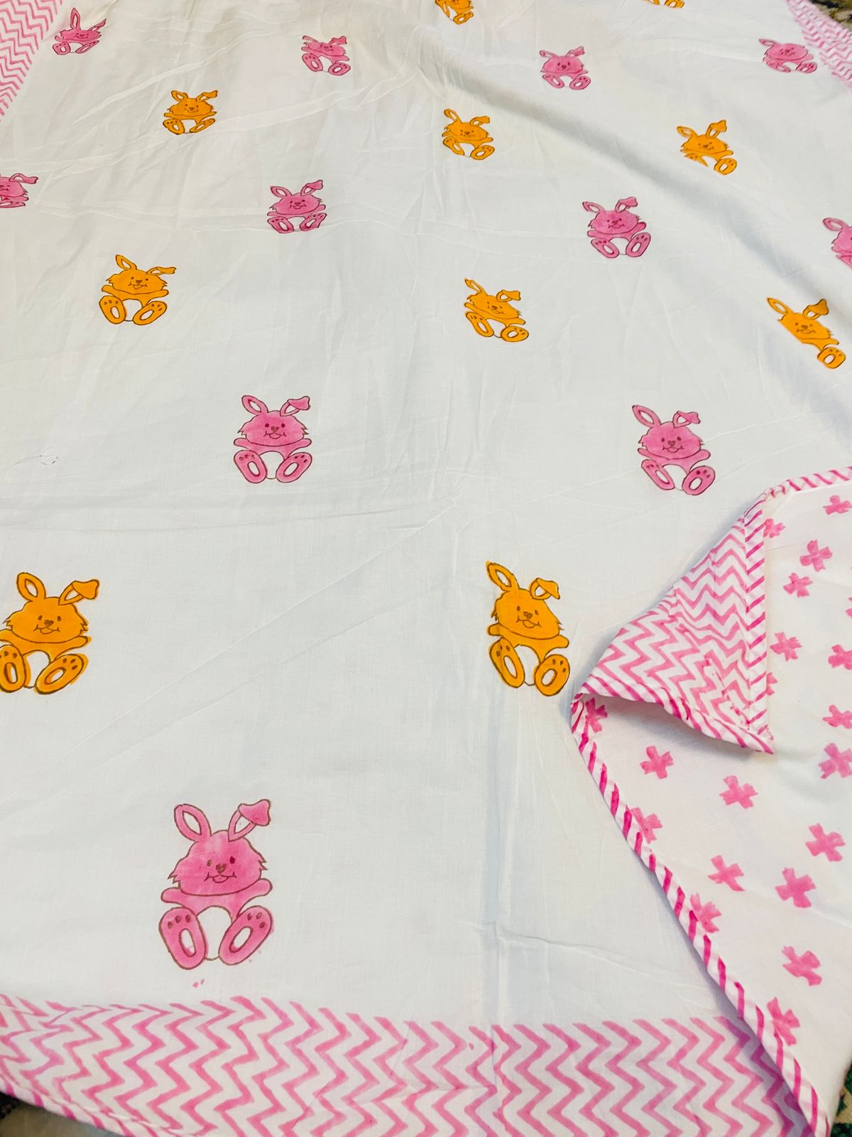 Pure mulmul cotton baby dohars - 40x60 inches (0 to 3 years)