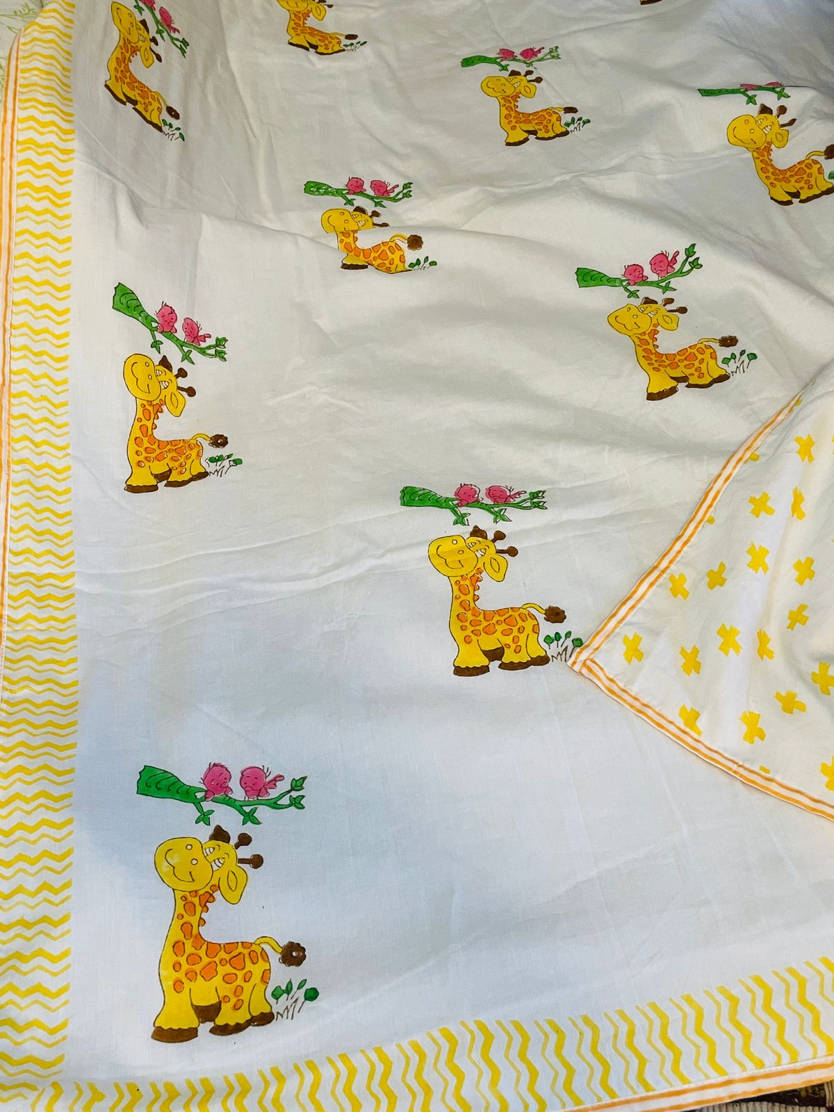 Pure mulmul cotton baby dohars - 40x60 inches (0 to 3 years)