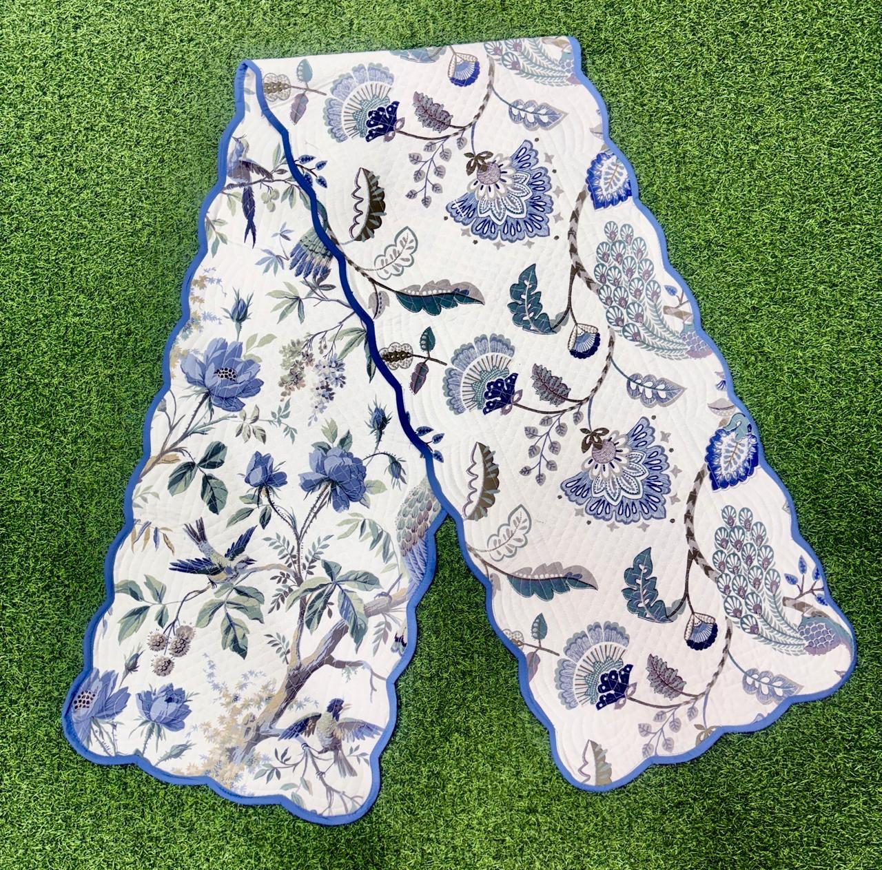 Pure cotton quilted table runners for 4 and 6 seater dining tables
