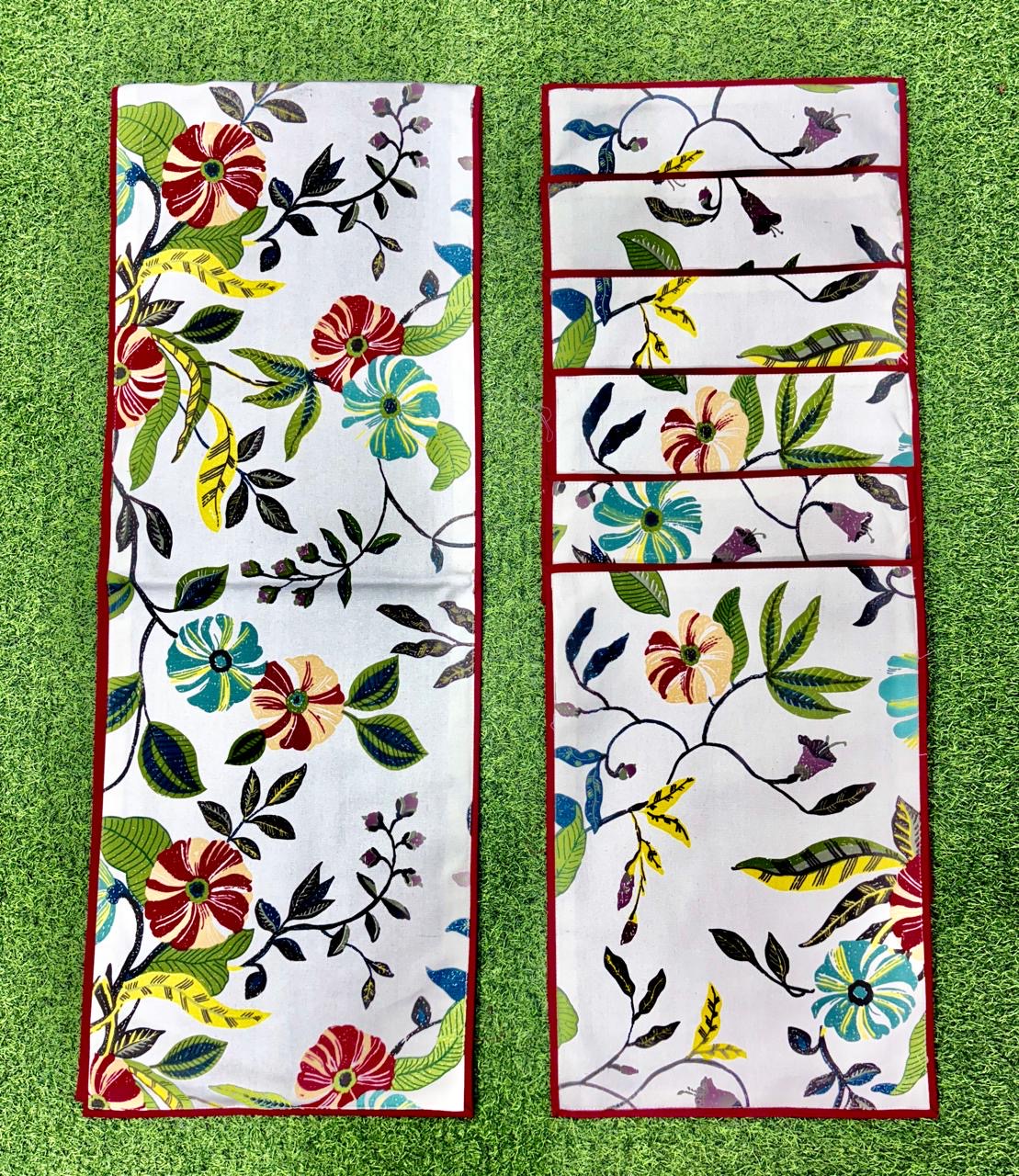 Pure cotton printed table runner and placemats combo for 6 seater dining tables