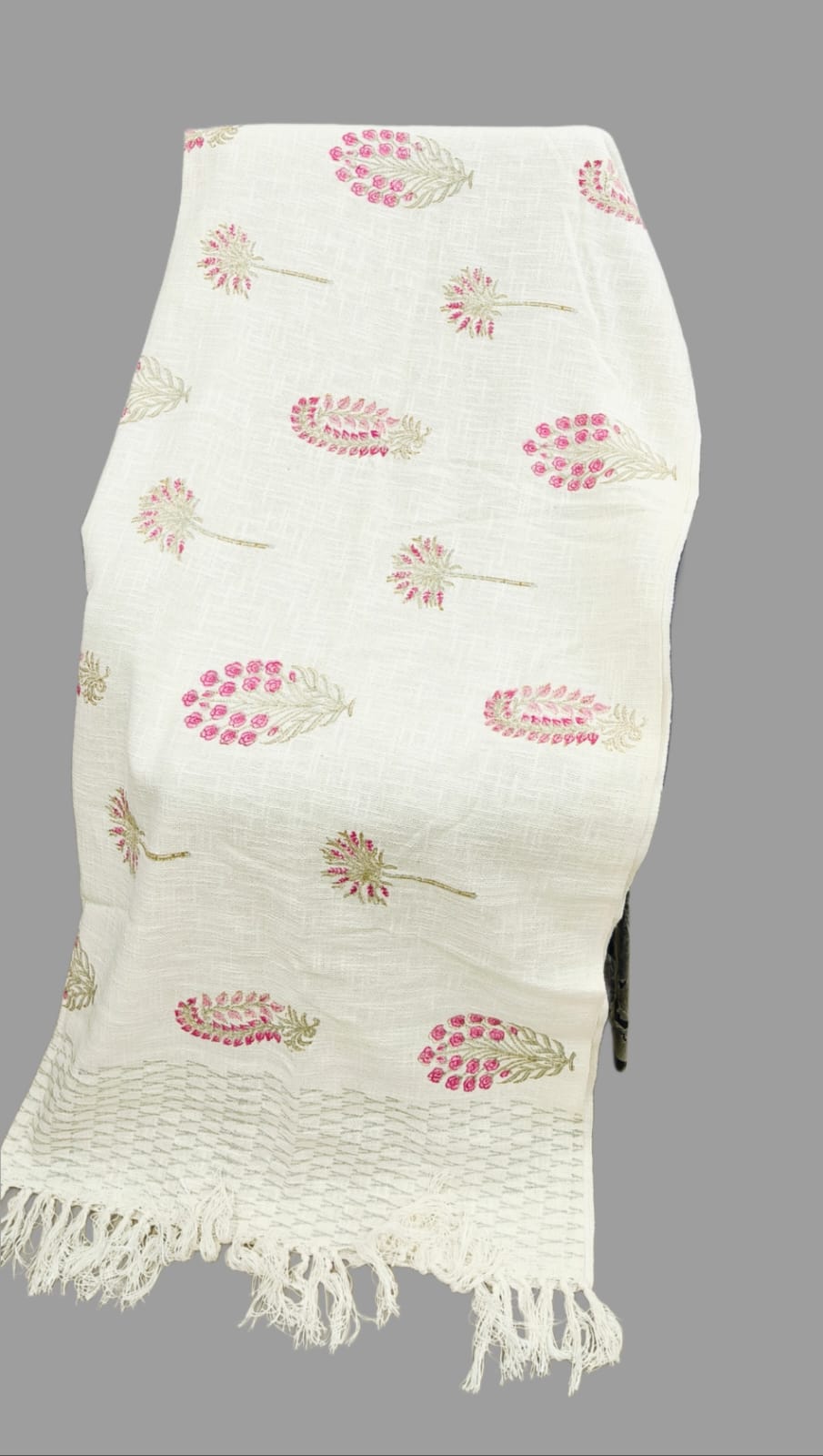 Pure cotton TNT slub hand-block printed sofa throws (60x80 inches)
