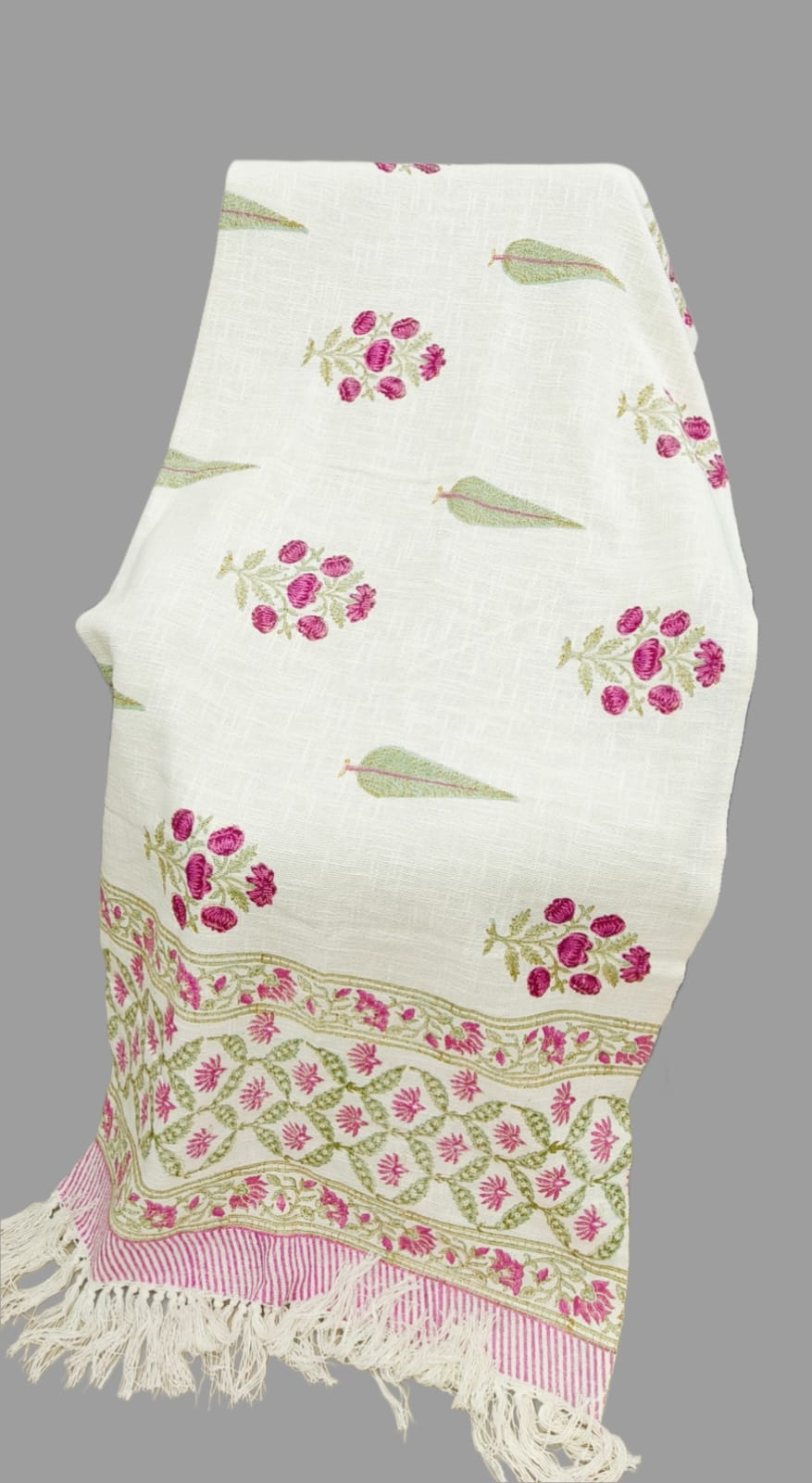 Pure cotton TNT slub hand-block printed sofa throws (60x80 inches)