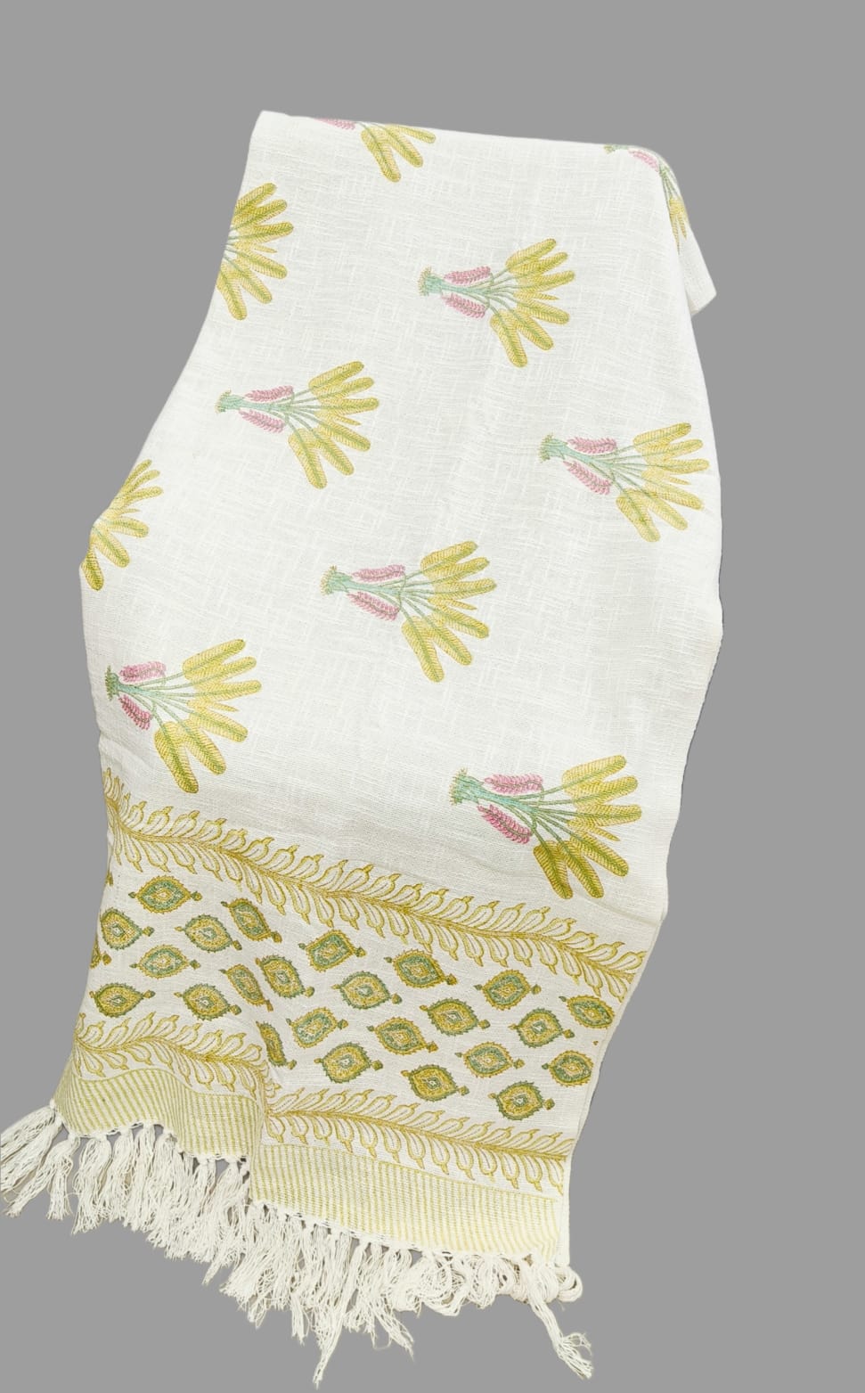 Pure cotton TNT slub hand-block printed sofa throws (60x80 inches)