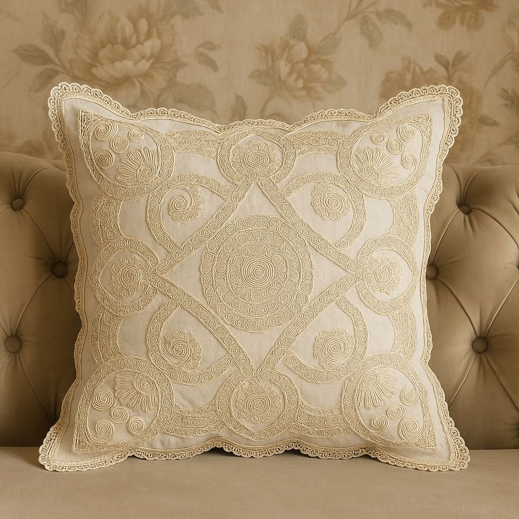 Jacquard blend embroidered cushion covers 20x20 inches