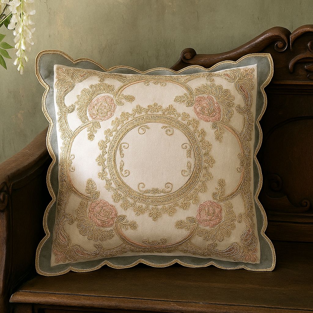 Jacquard blend embroidered cushion covers 20x20 inches