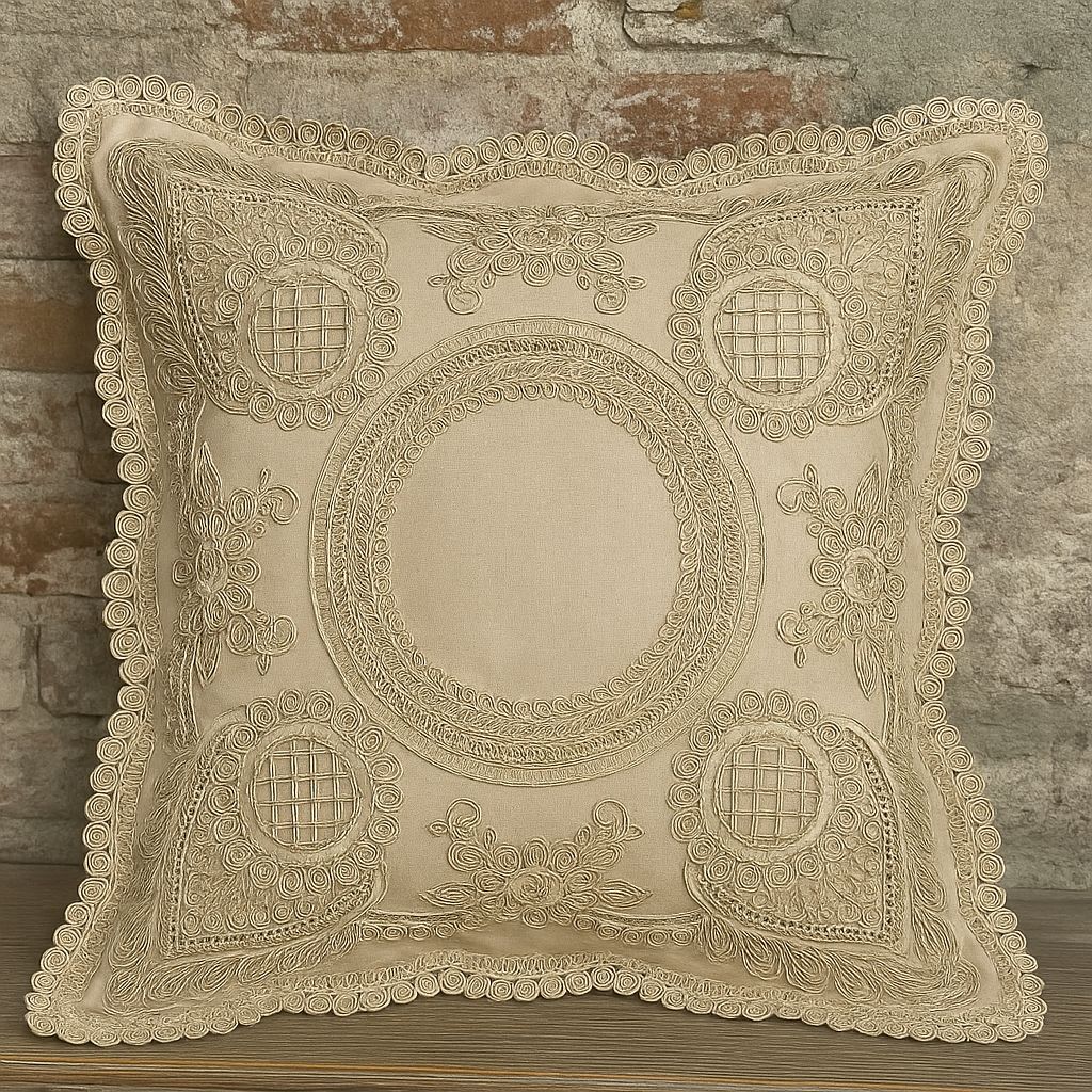 Jacquard blend embroidered cushion covers 20x20 inches
