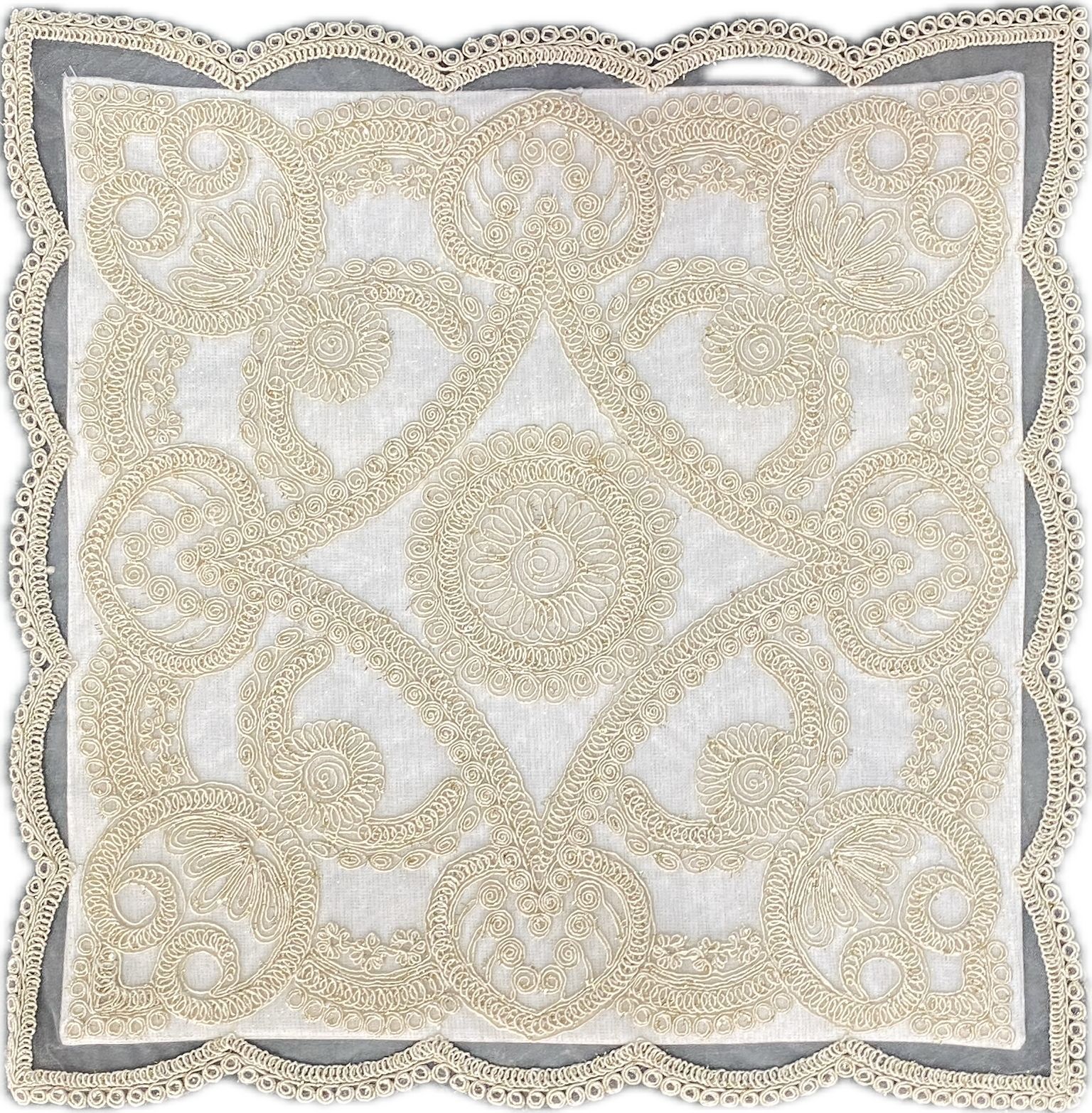 Jacquard blend embroidered cushion covers 20x20 inches