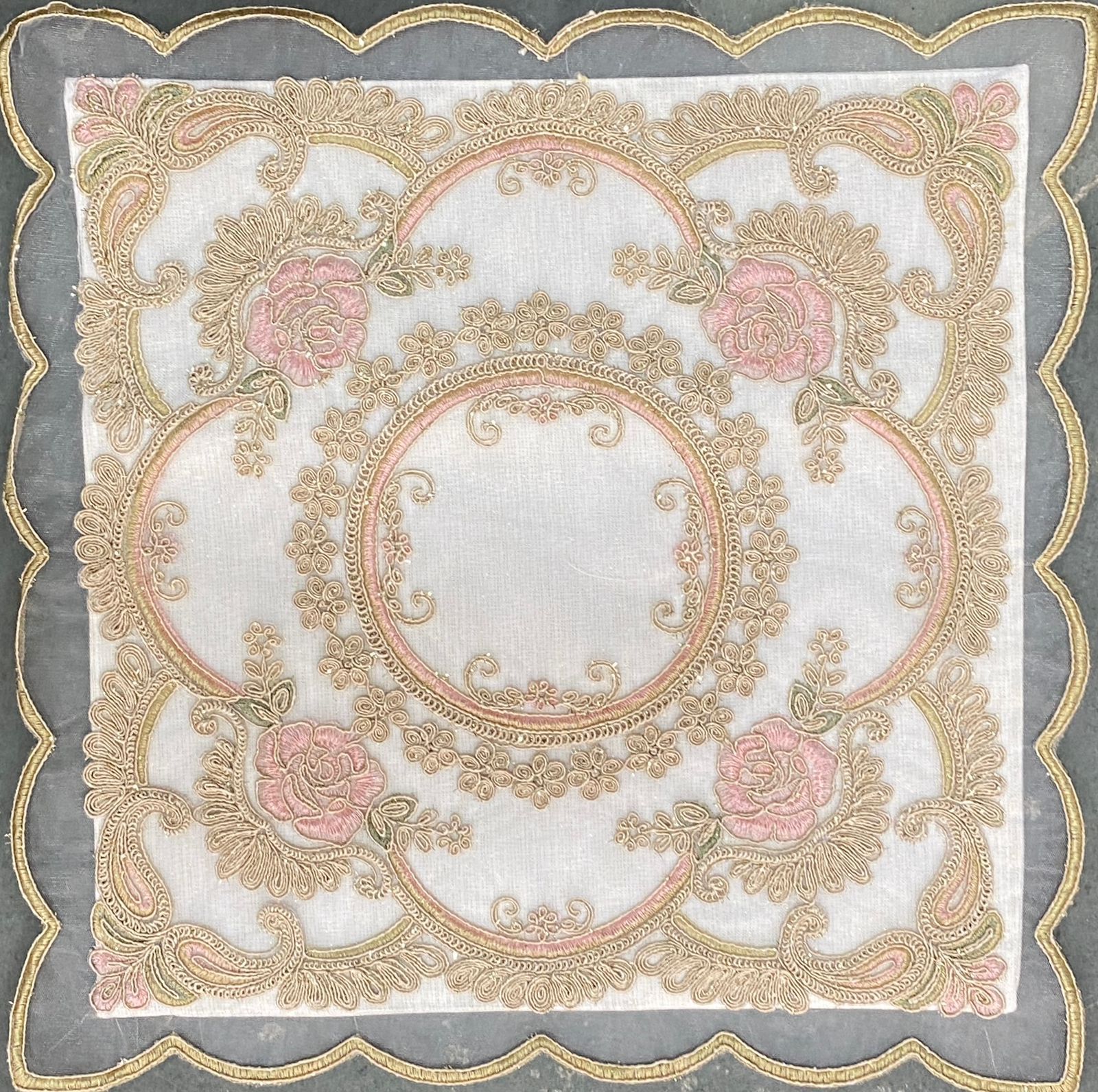 Jacquard blend embroidered cushion covers 20x20 inches
