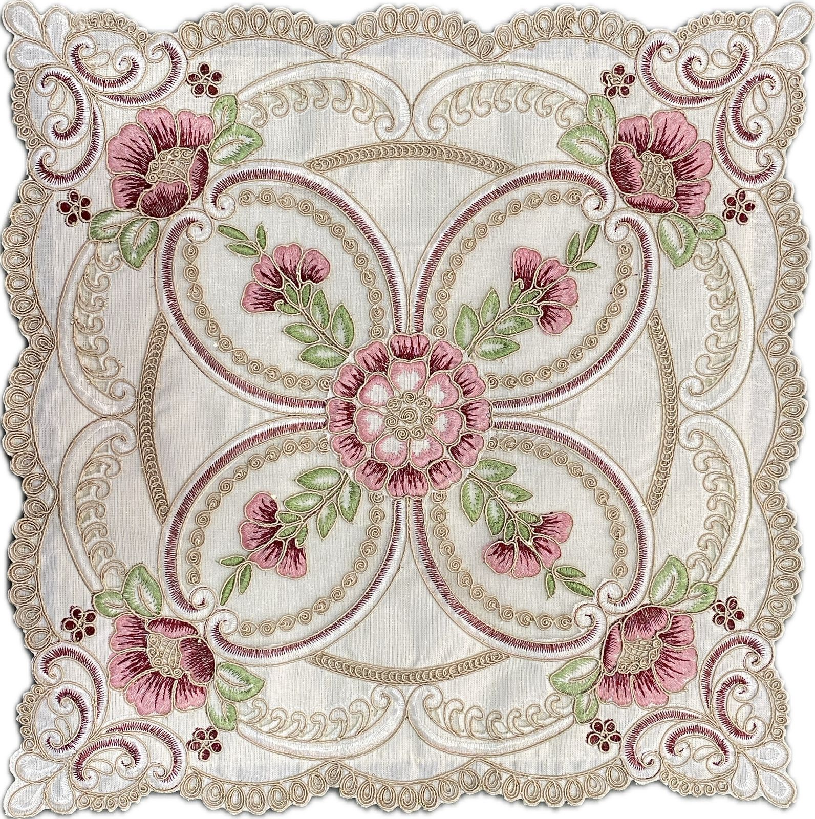 Jacquard blend embroidered cushion covers 20x20 inches