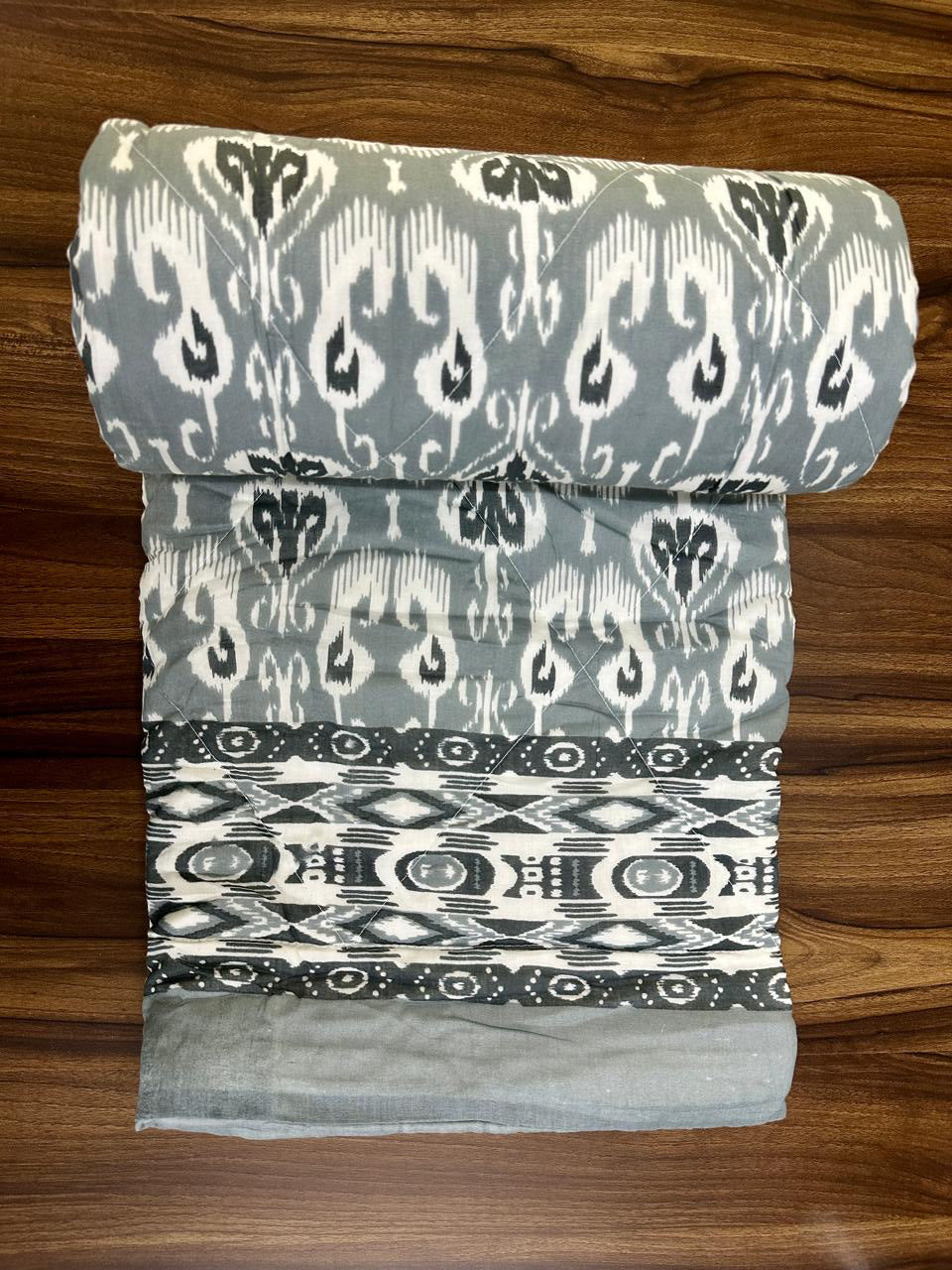 Pure mulmul cotton screen printed single razai/quilt (60x90 inches)