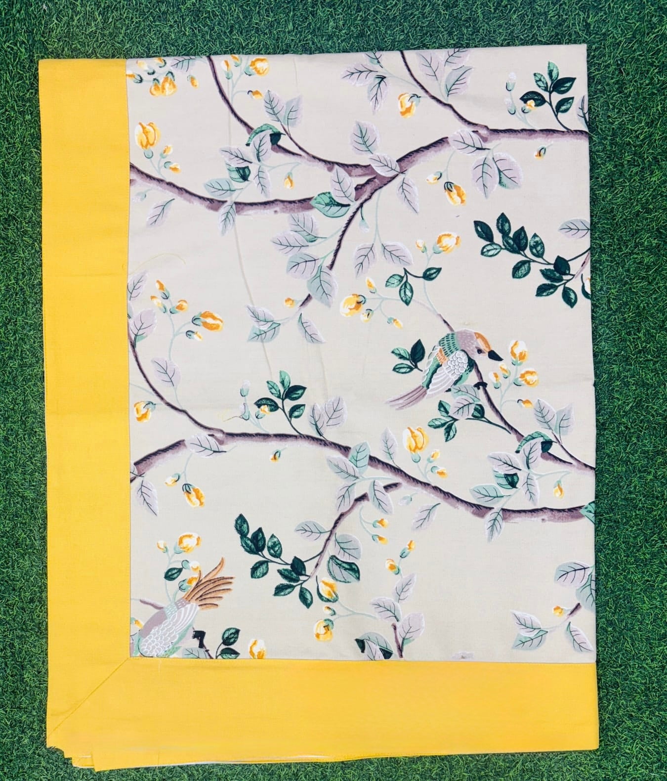 Pure casemate cotton 6 seater dining table cover (60x90 inches)