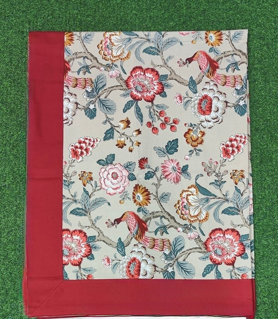 Pure casemate cotton 6 seater dining table cover (60x90 inches)